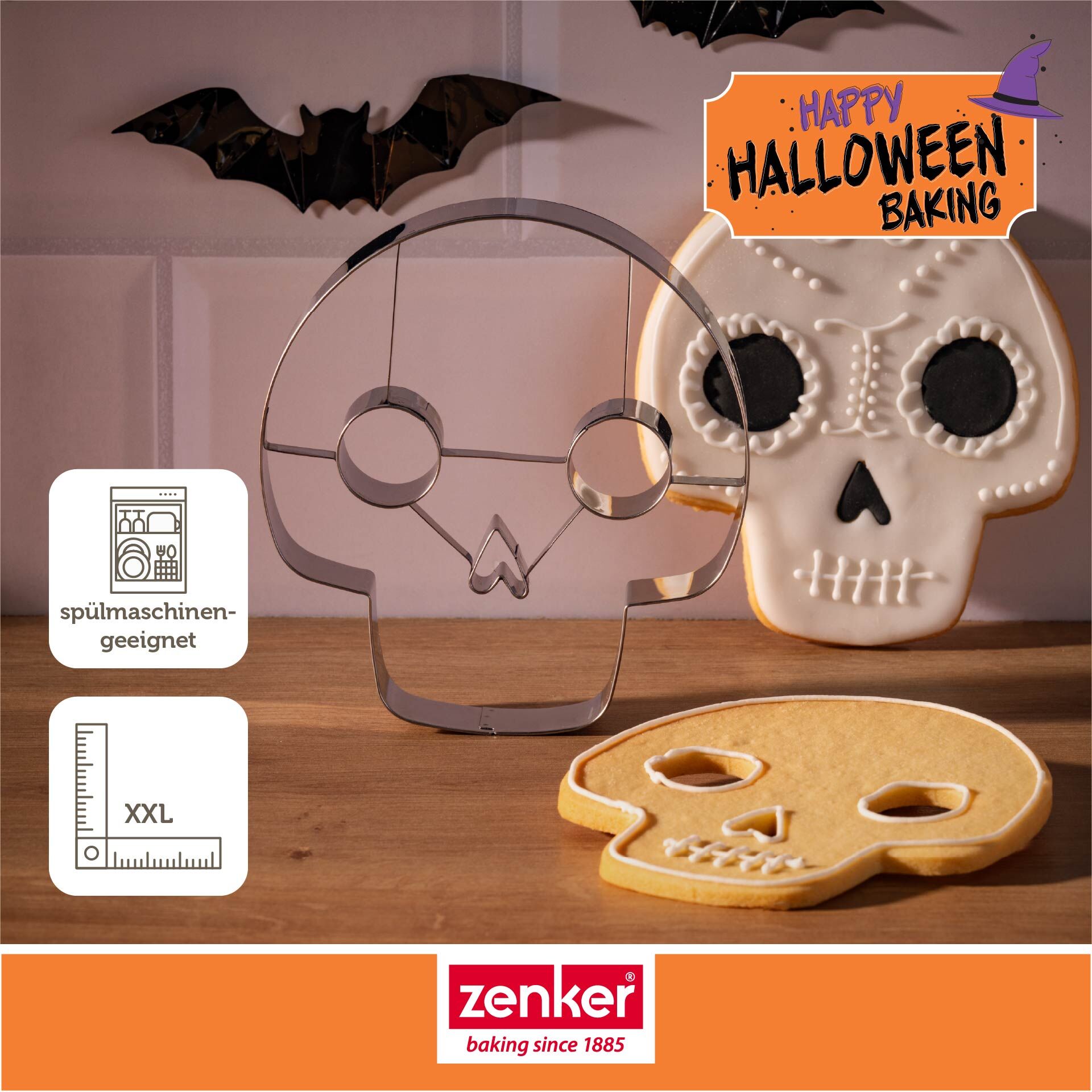 Happy Halloween Baking XXL Ausstecher Totenkopf