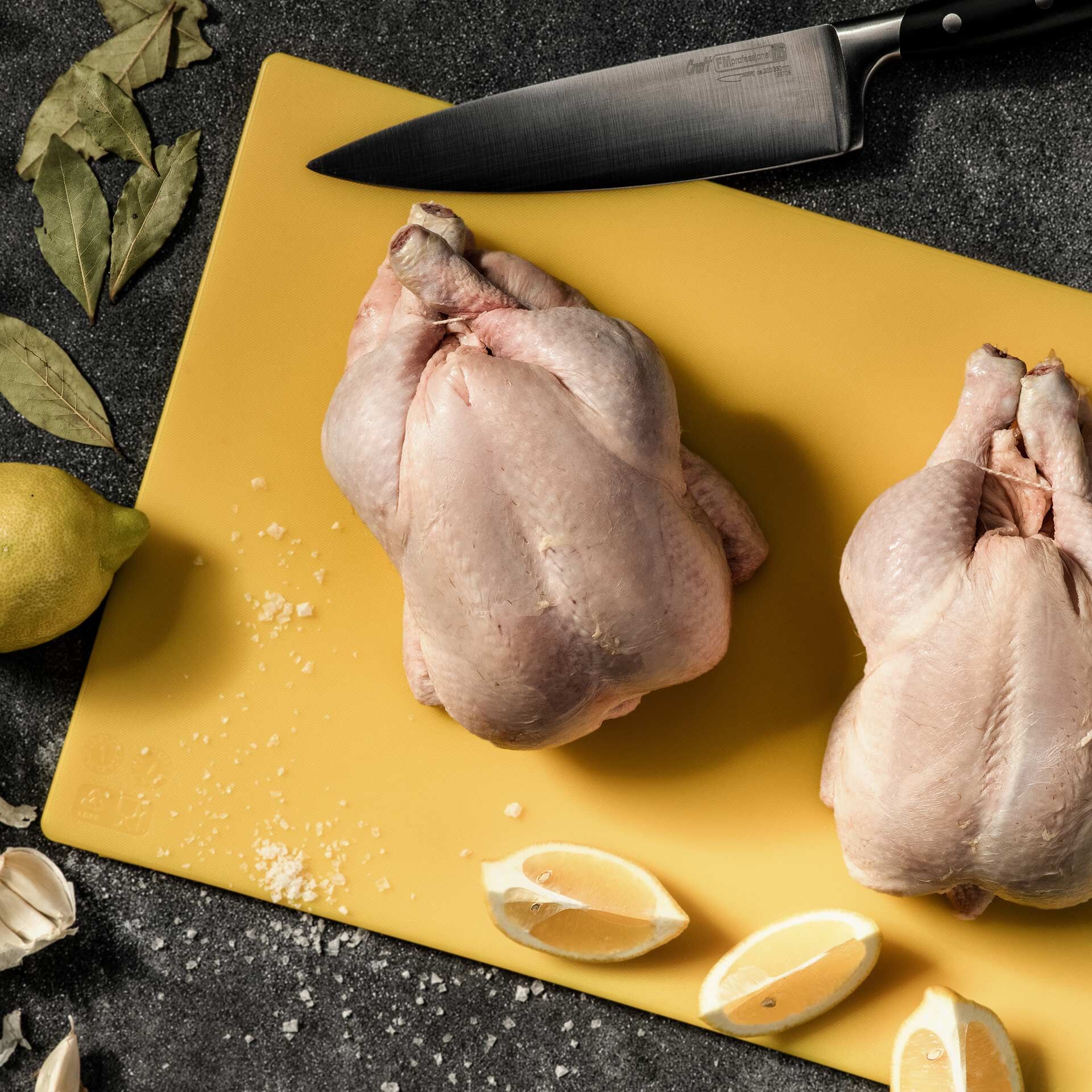 Schneidebrett HACCP für Geflügel, 45x30cm, gelb