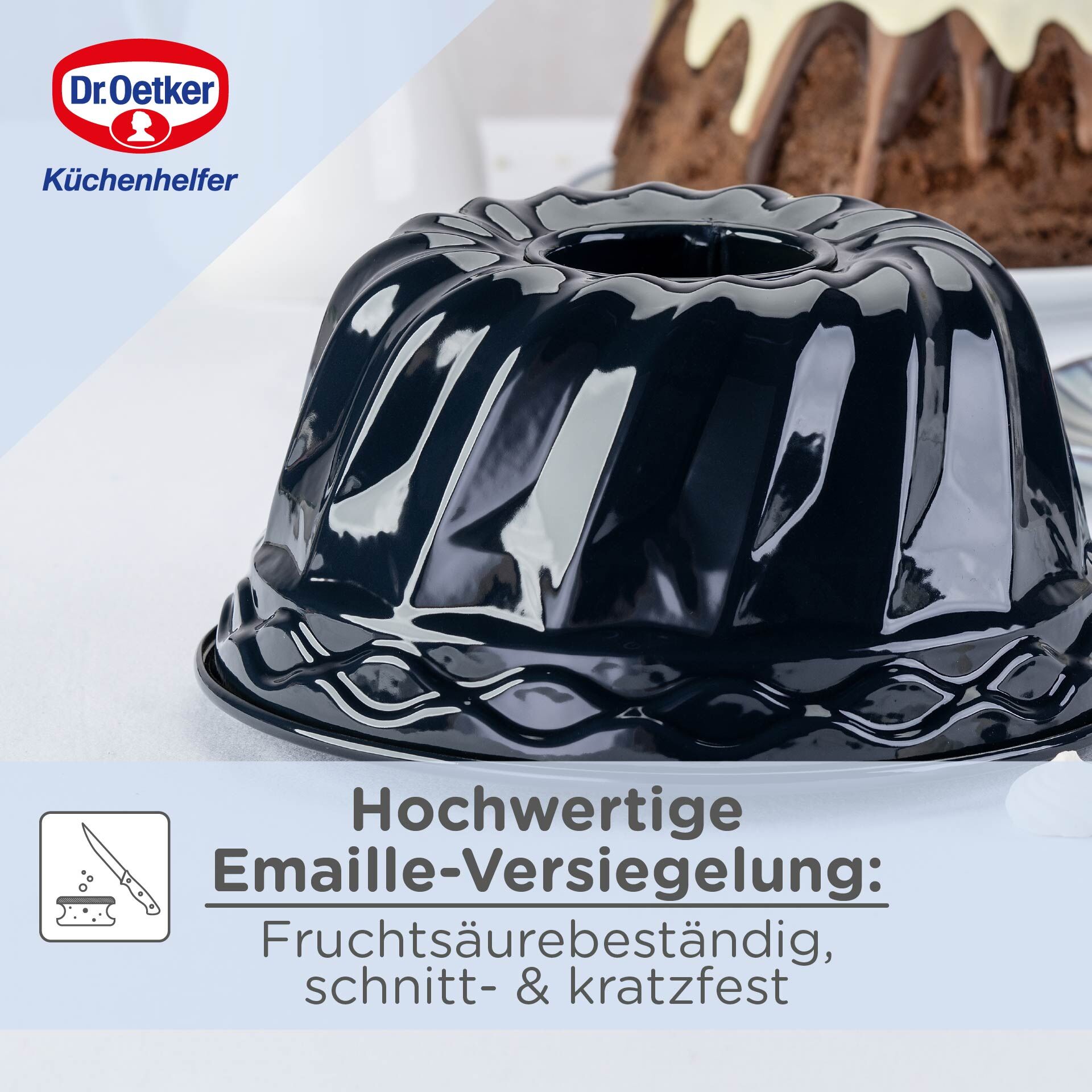 Gugelhupfform Back-Liebe Emaille, Ø22cm