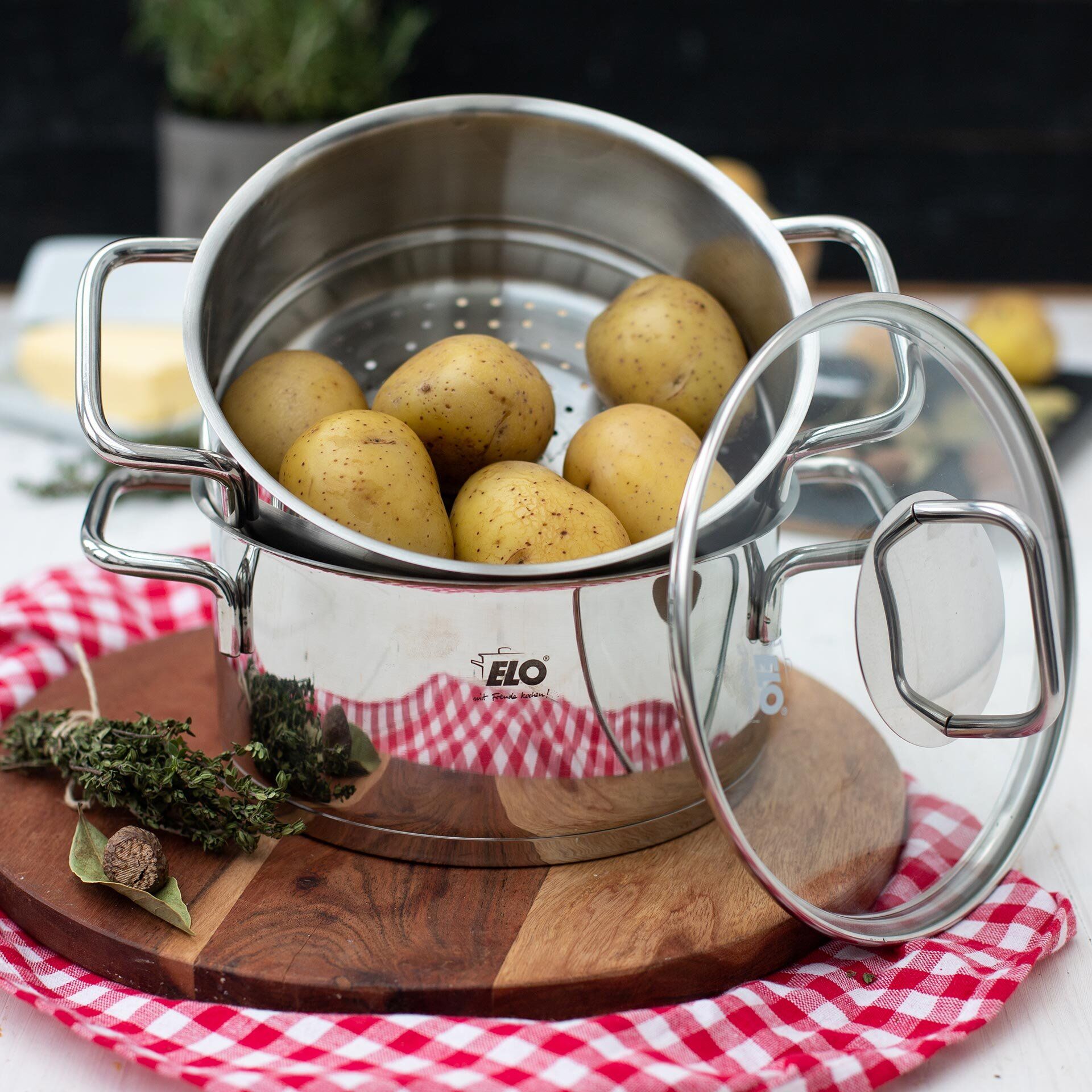 Bio-Dünster mit Deckel Citrin, Ø18cm