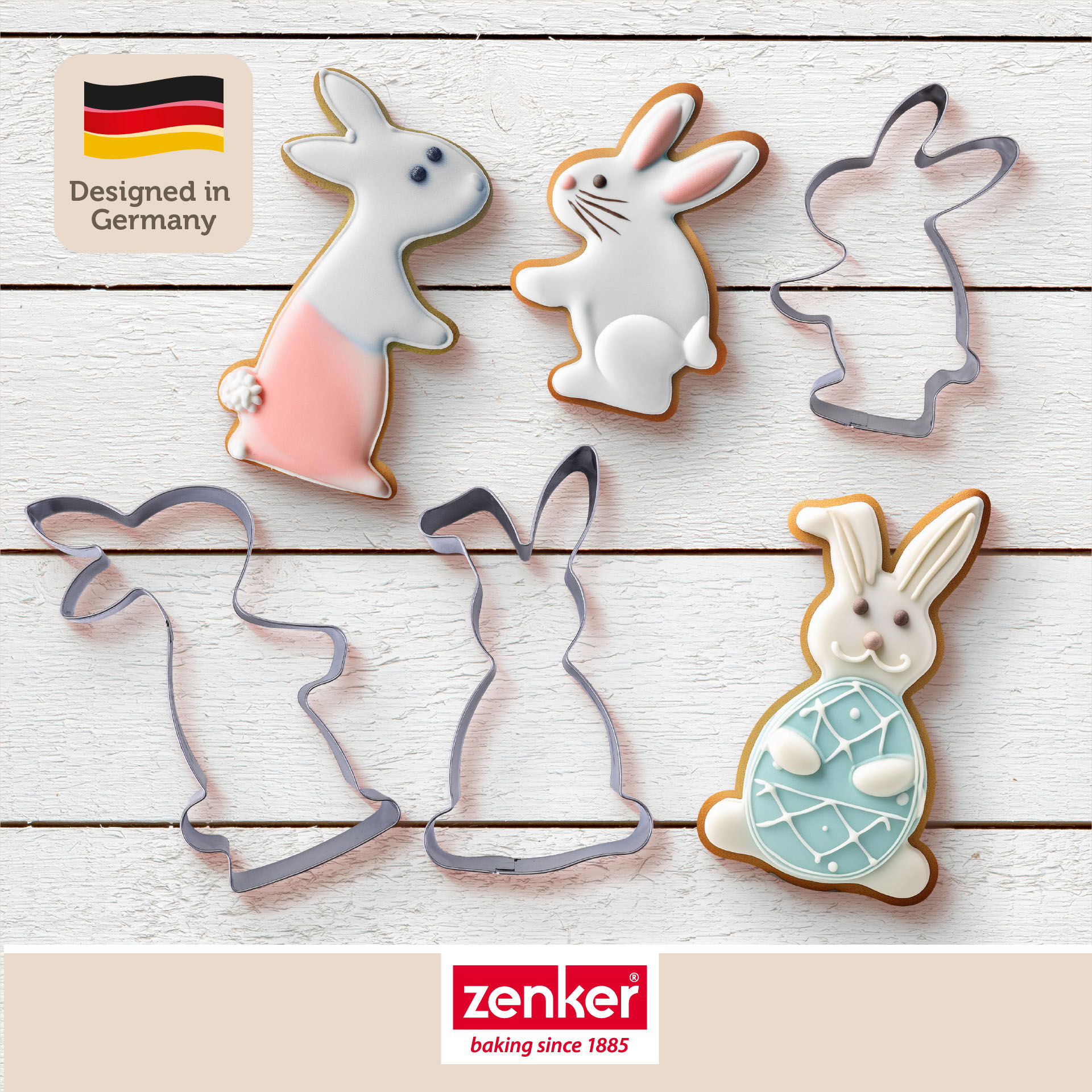 Ausstecher-Set Hasenfamilie, 3-teilig