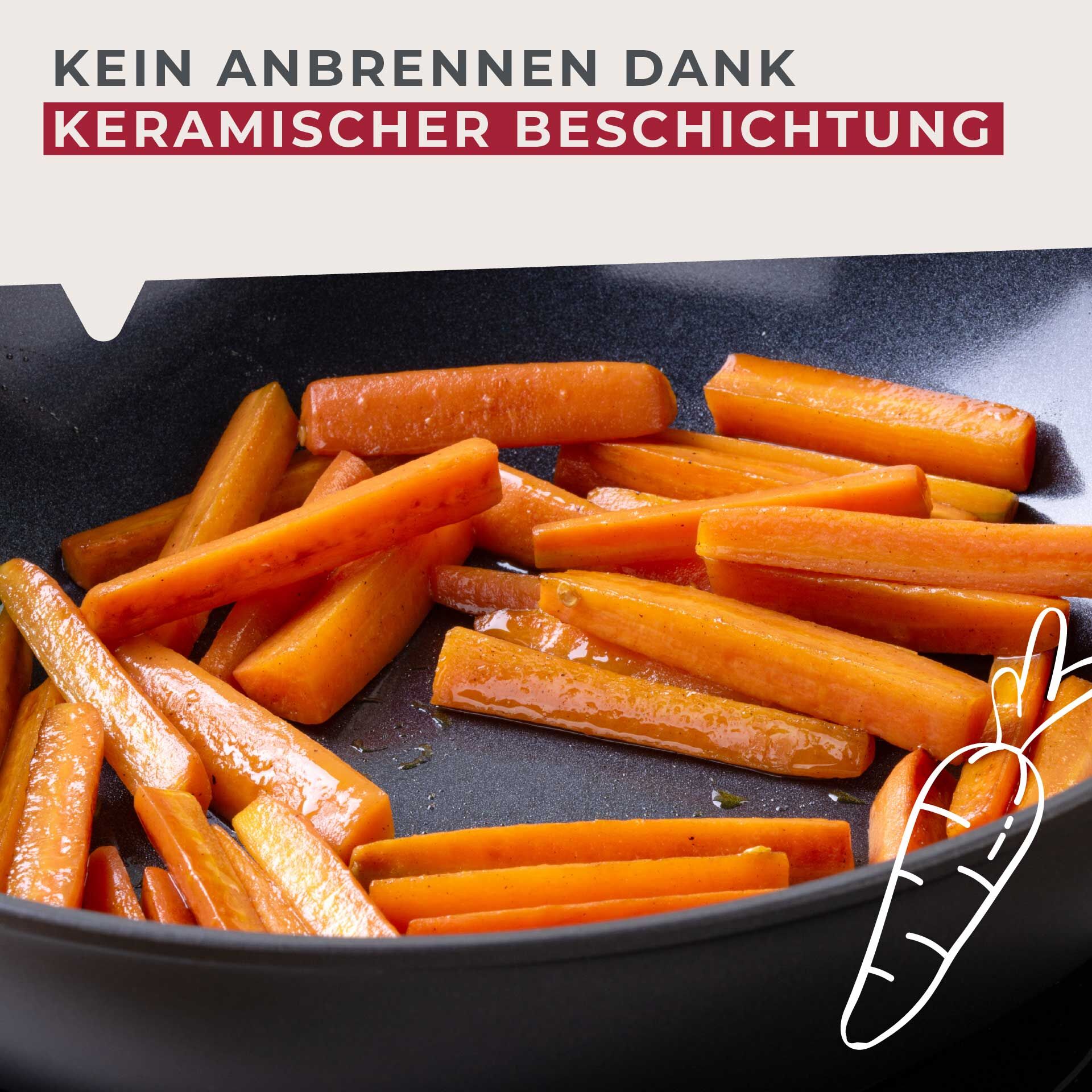 Wokpfanne Soft Collection, Keramik, antihaft, Ø28cm