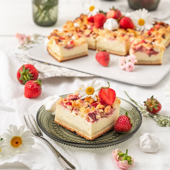 Rhabarberkuchen mit Pudding - Rezept | Fackelmann