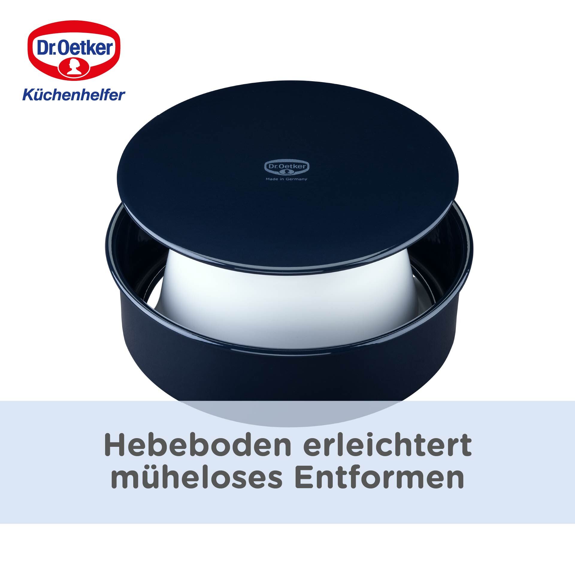 Backform mit Hebeboden Back-Liebe Emaille, Ø26cm