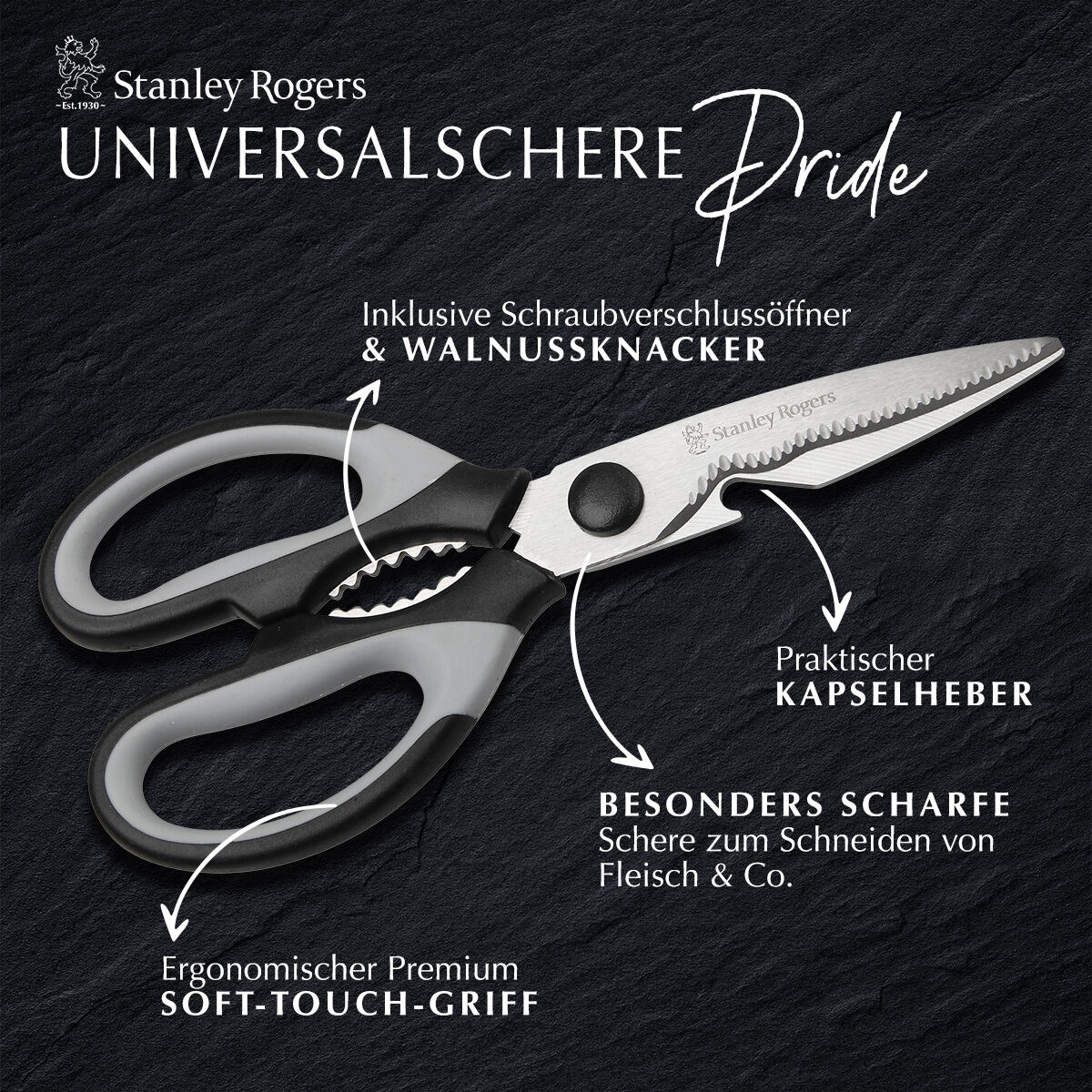 Schere multifunktional Pride, 20cm