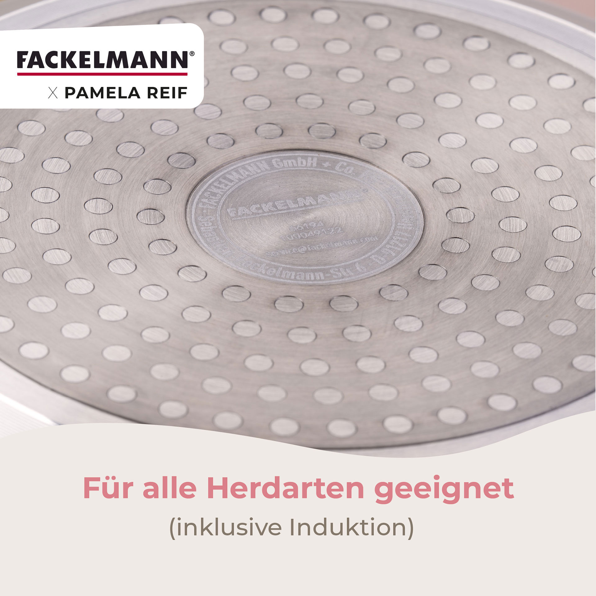 Pamela Reif Bratpfannen-Set Signature, Keramik, Gold-Griff, Ø24+28cm