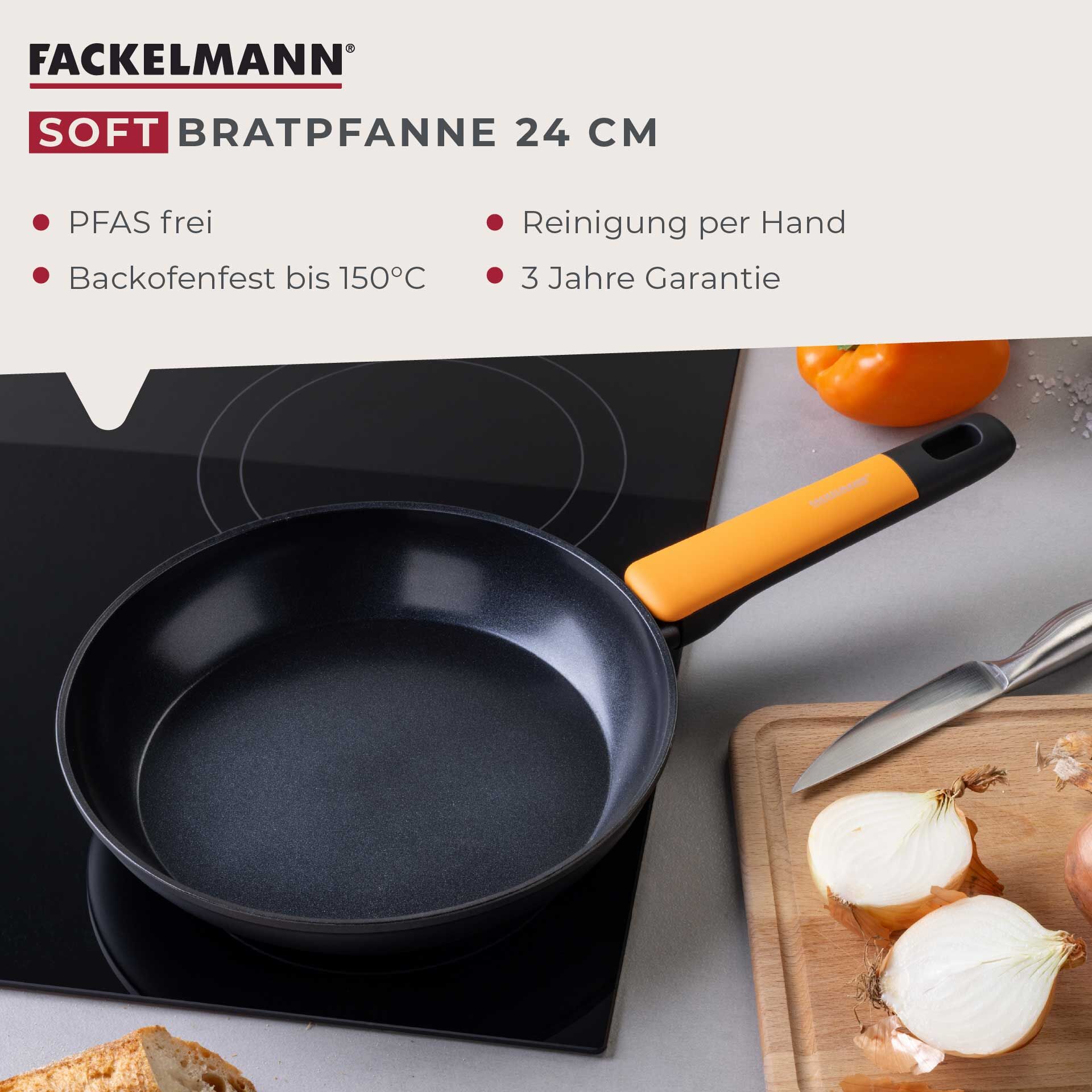 Bratpfanne Soft Collection, Keramik, antihaft, Ø24cm