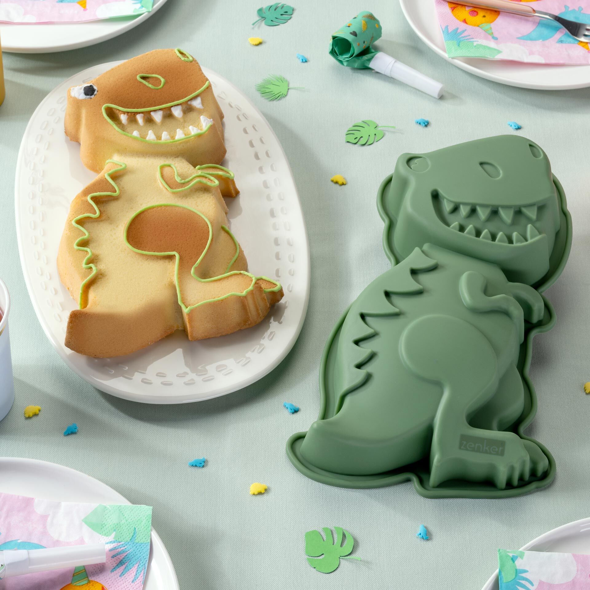 Silikonbackform Dinosaurier