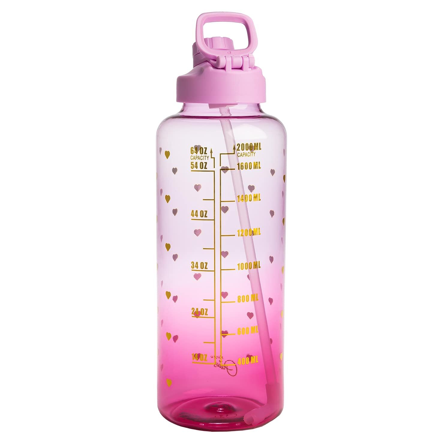 Motivations-Trinkflasche Lila, 2L