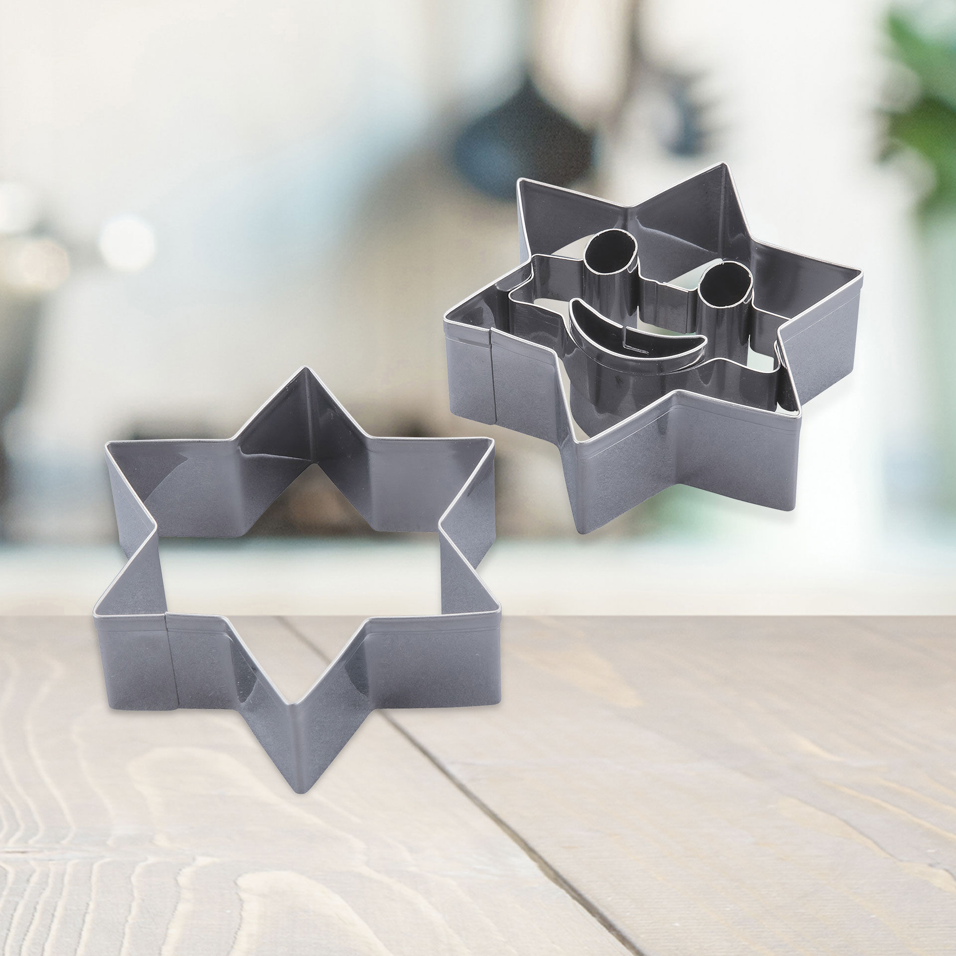 Ausstecher Linzer Lachender Stern, 2-teilig