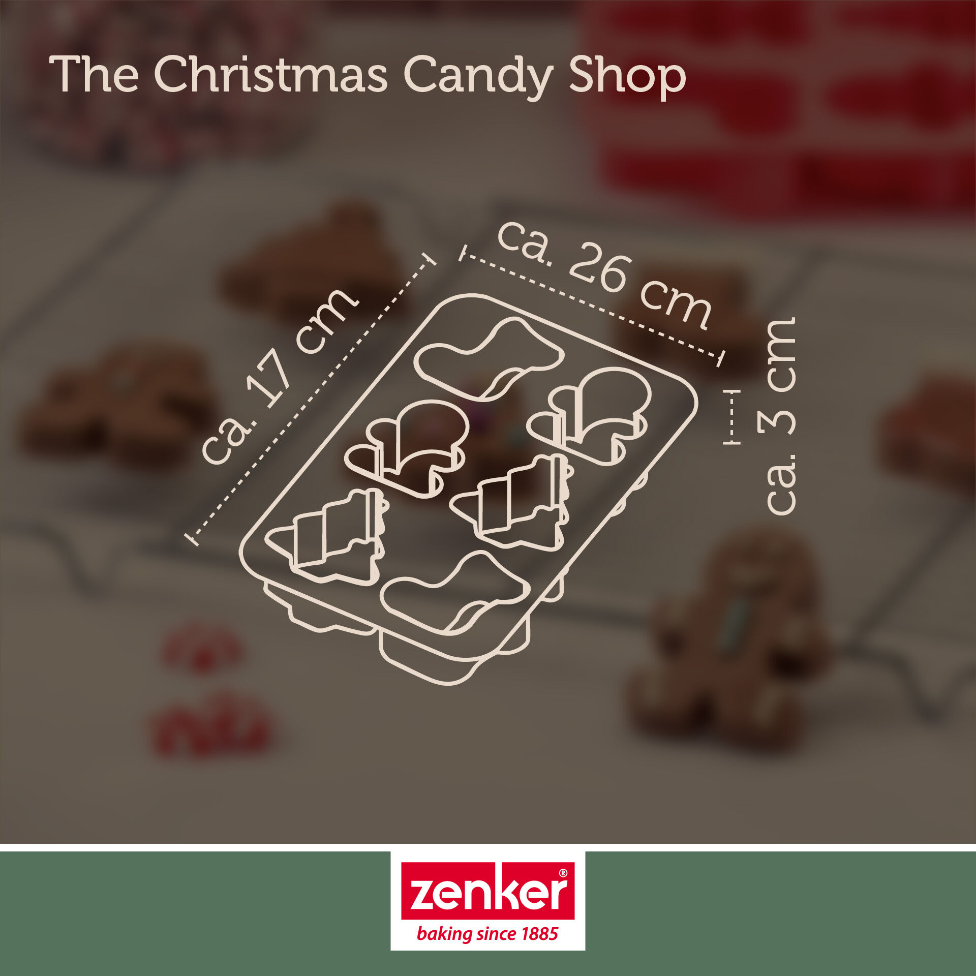 Minikuchenform The Christmas Candy Shop