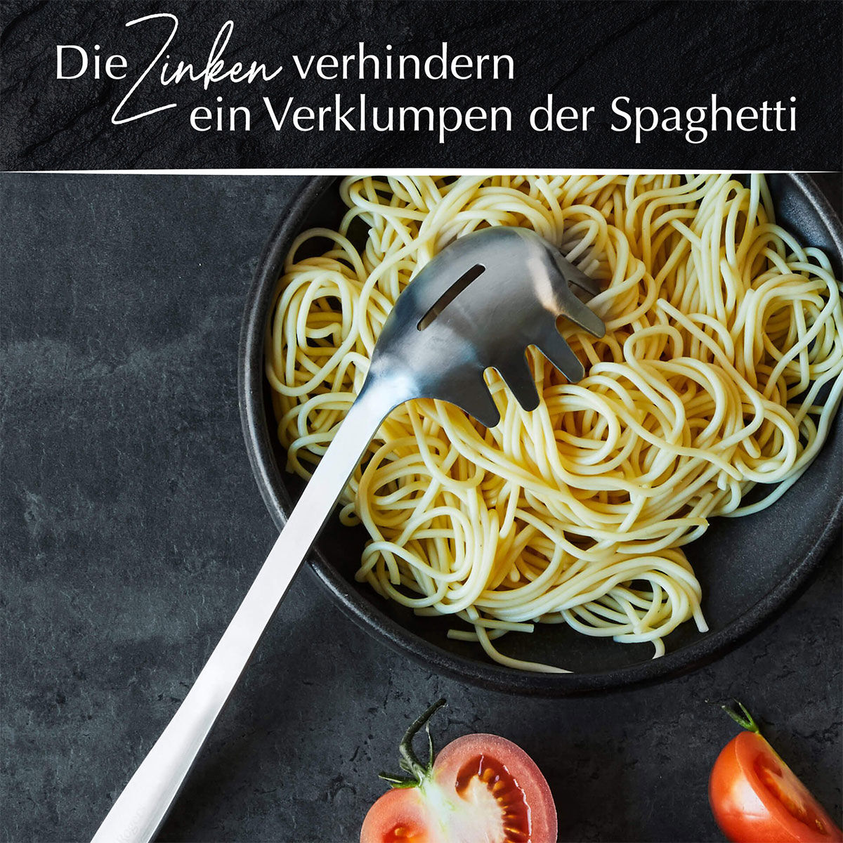 Spaghettilöffel Satin, 31cm, Edelstahl