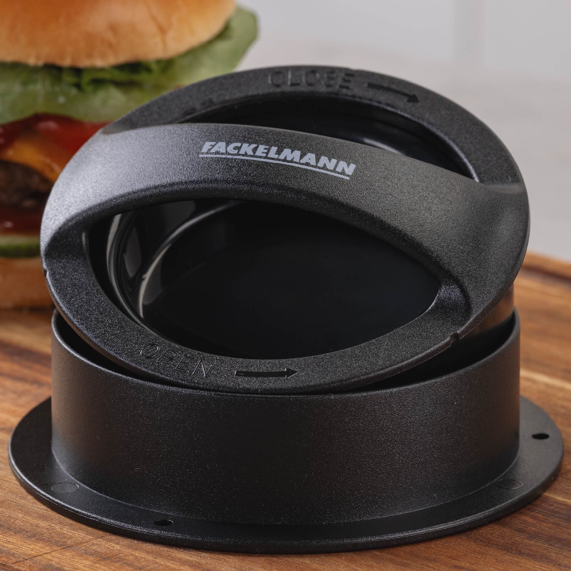 Burgerpresse, Kunststoff, schwarz