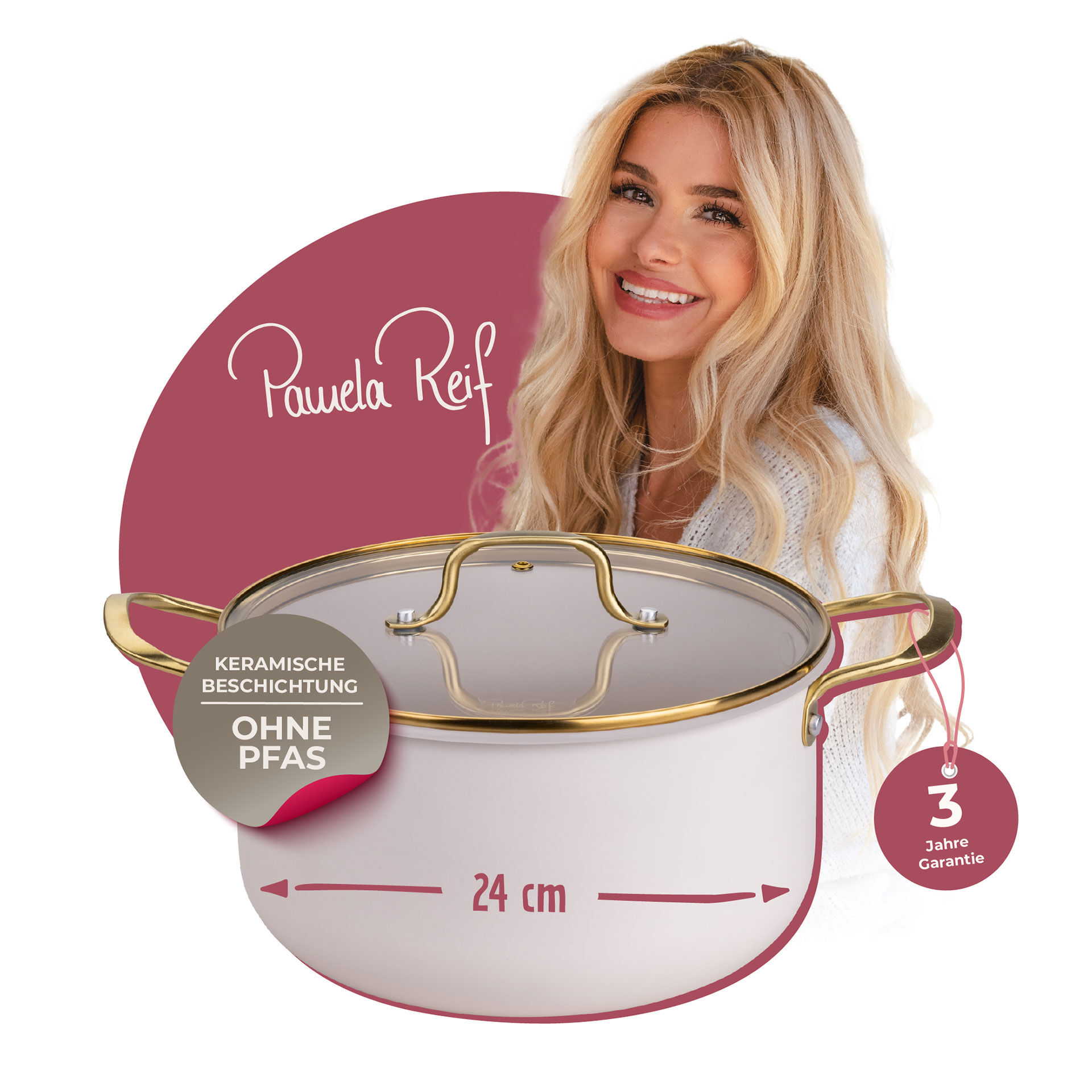 Pamela Reif Kochtopf mit Deckel Signature, Ø24cm