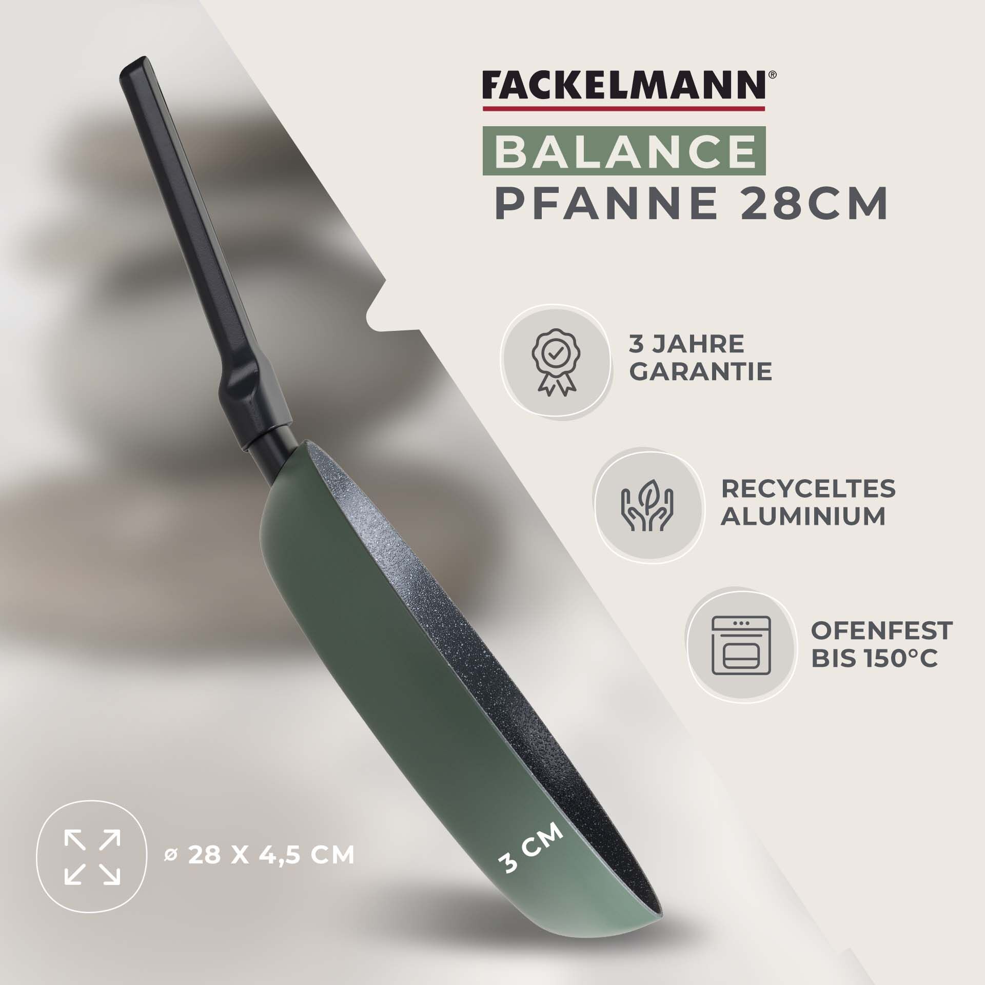 Bratpfanne Balance, Keramik, antihaft, Ø28cm