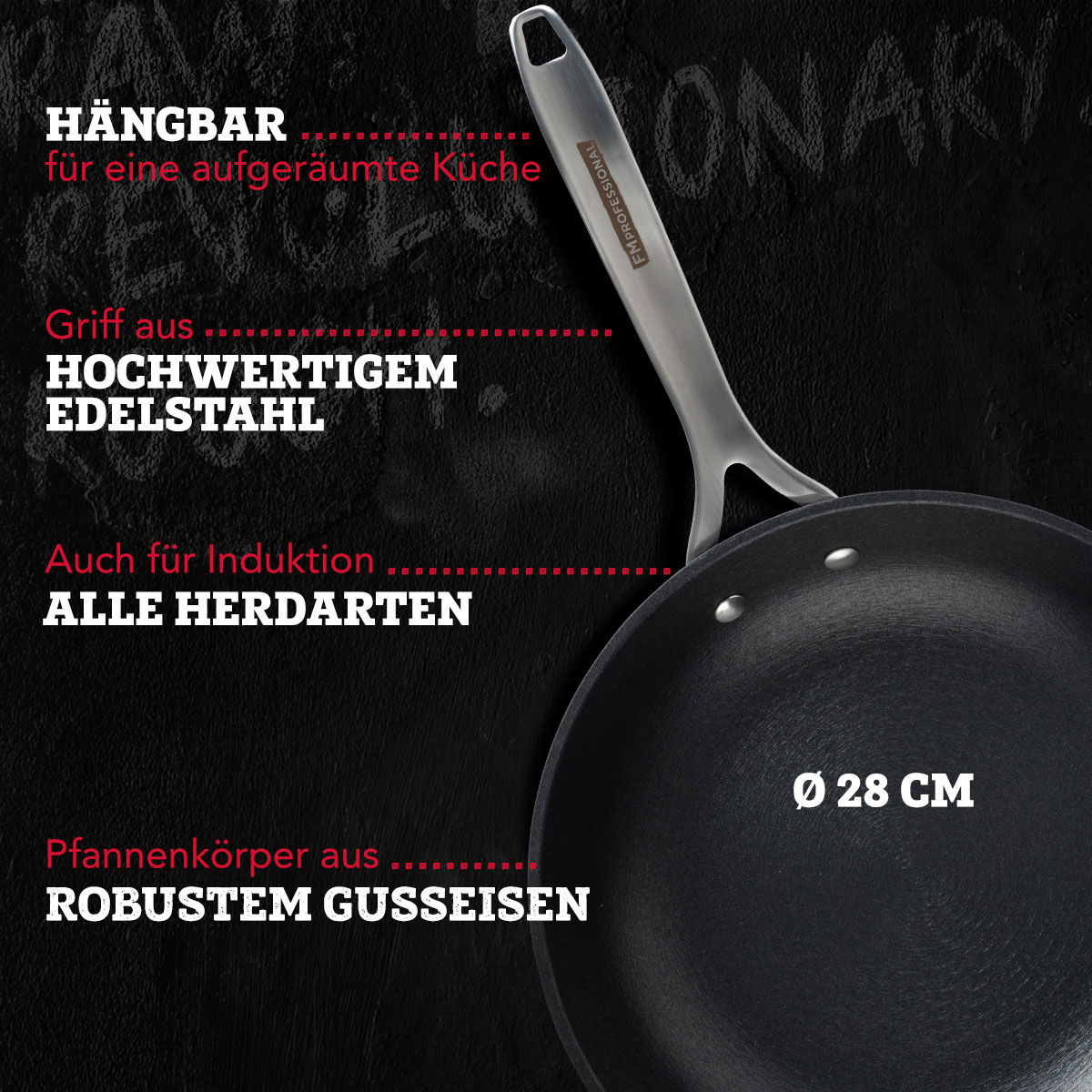 Profi Bratpfanne Force, Ø28cm