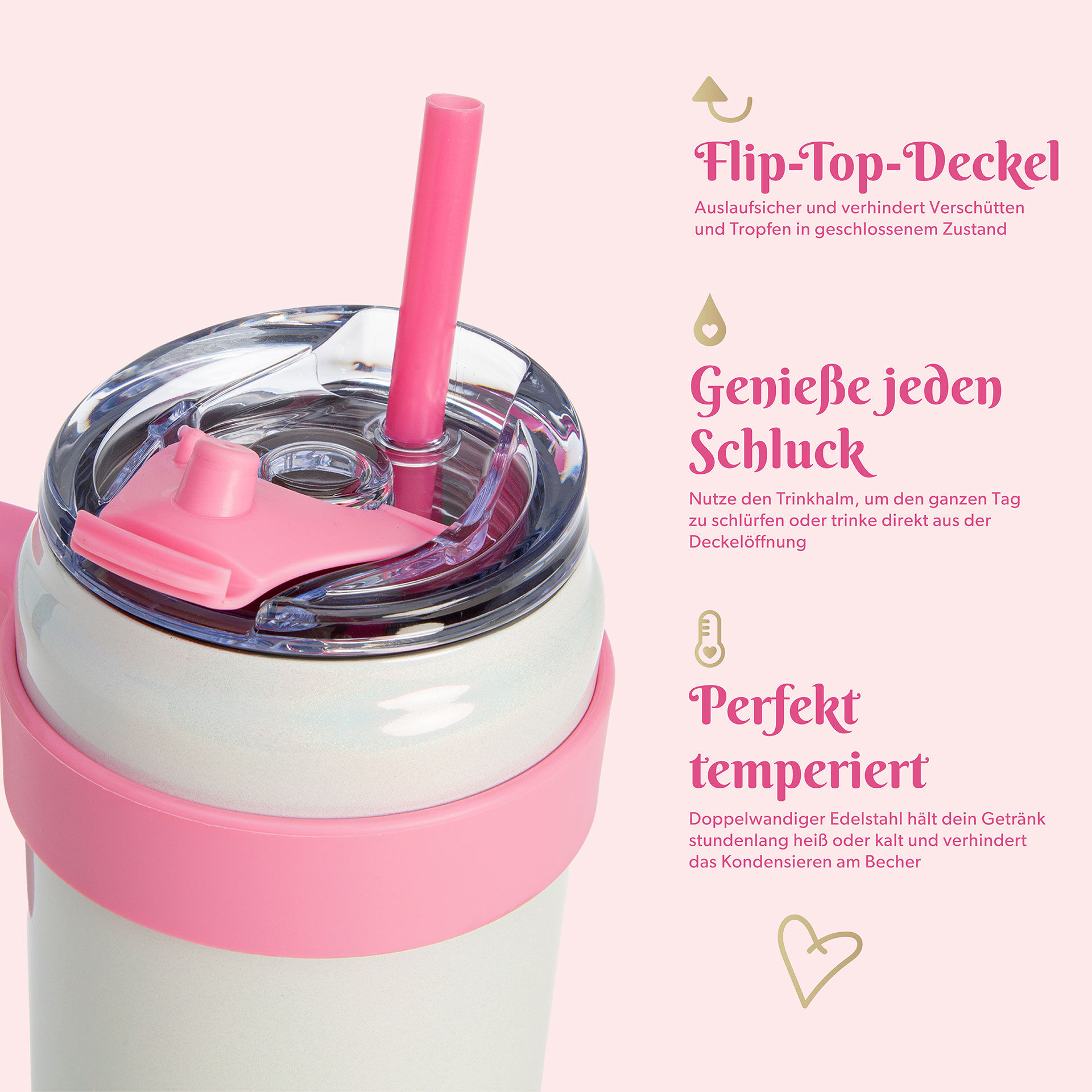 Trinkbecher Weiß, 1 L