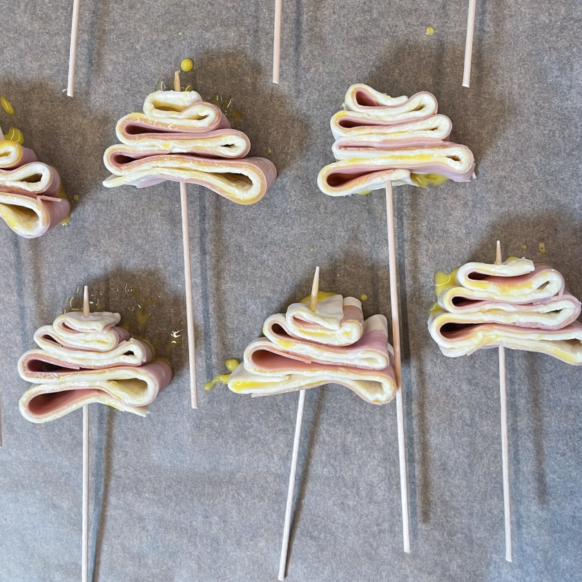 Blätterteig-Tannenbäume herzhaft