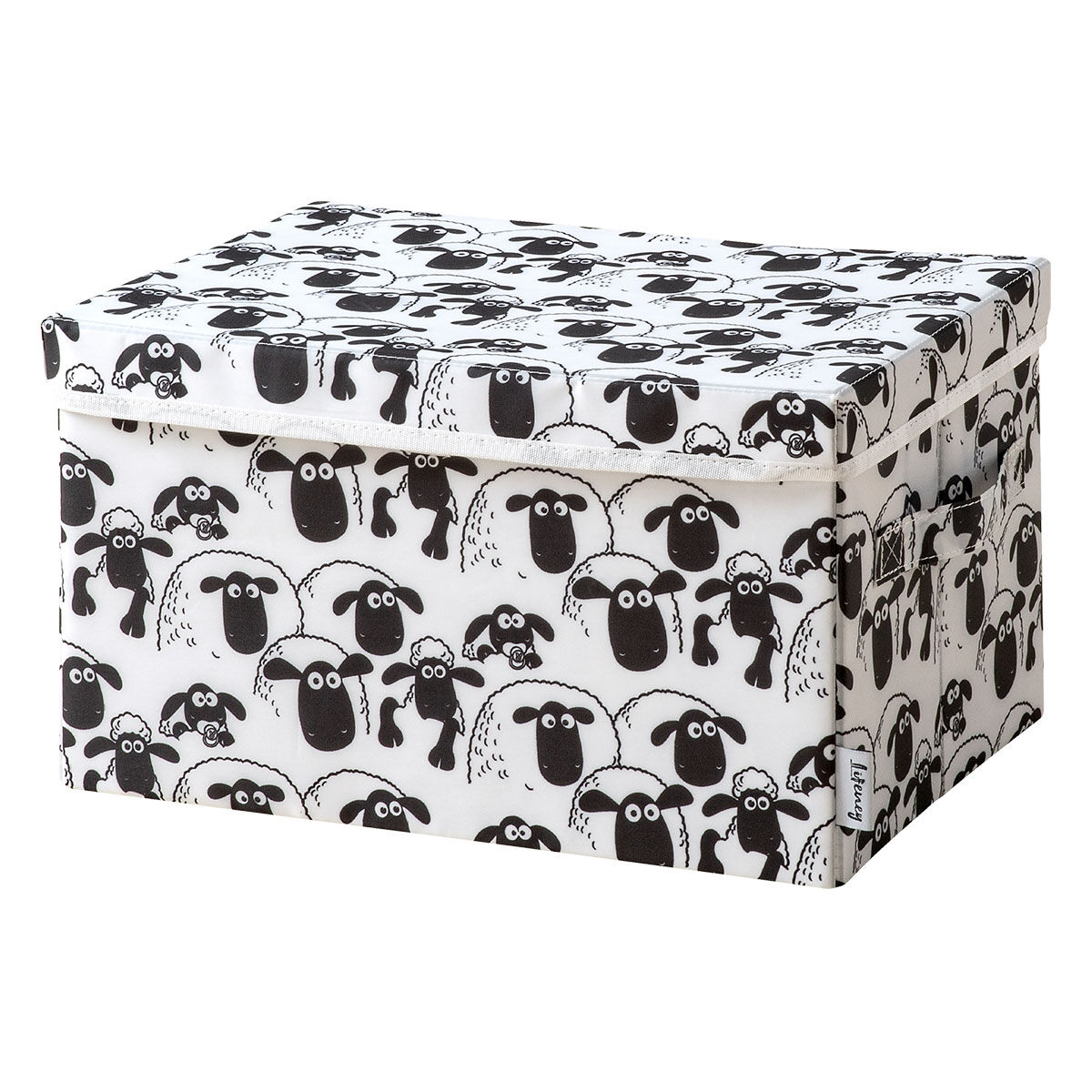 Aufbewahrungsbox mit Deckel Shaun weiß, 25x37x21cm