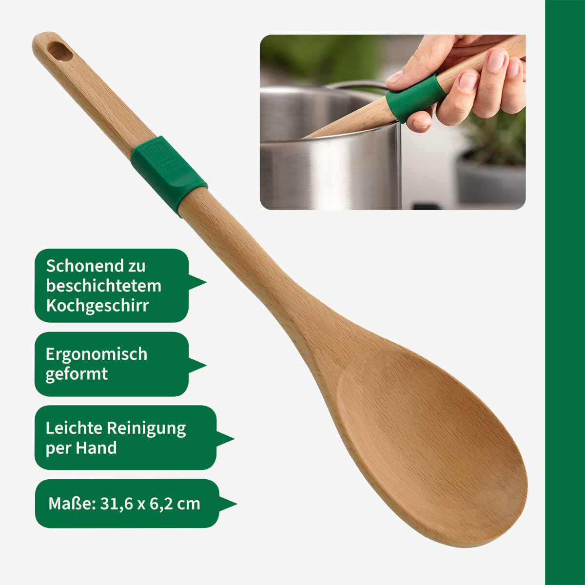 Kochlöffel Wien, 31cm, Buche