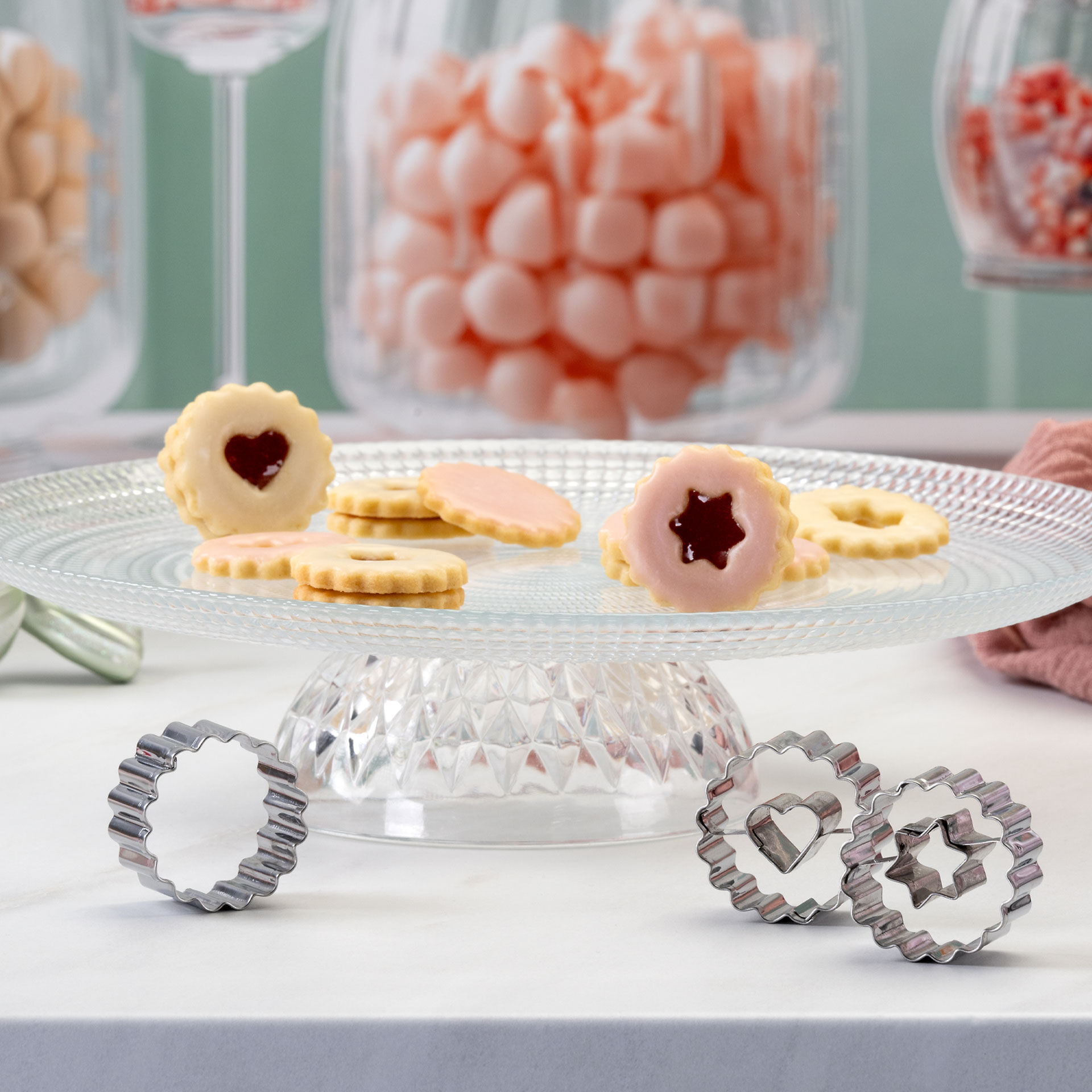 Ausstecher-Set Linzer Herz und Stern The Christmas Candy Shop