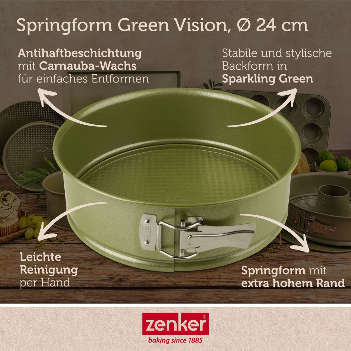 Springform mit Flachboden Green Vision, Ø 24cm