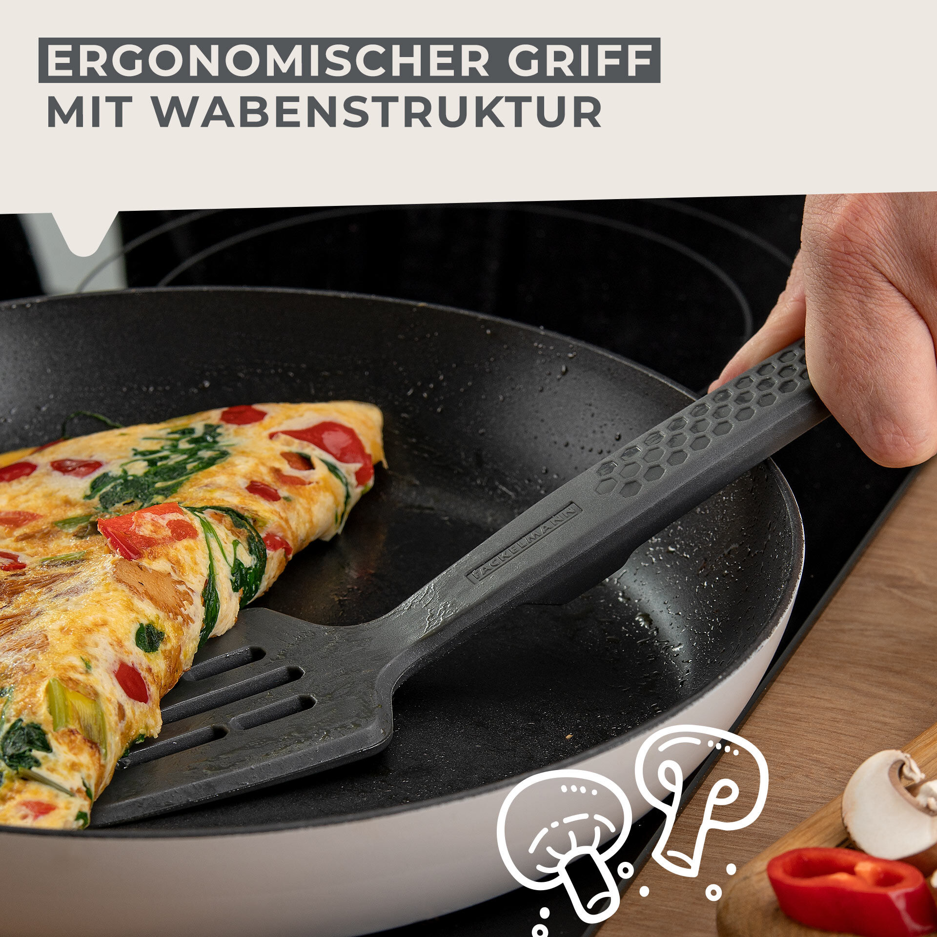 Pfannenwender mit Schlitzen Statement, Silikon