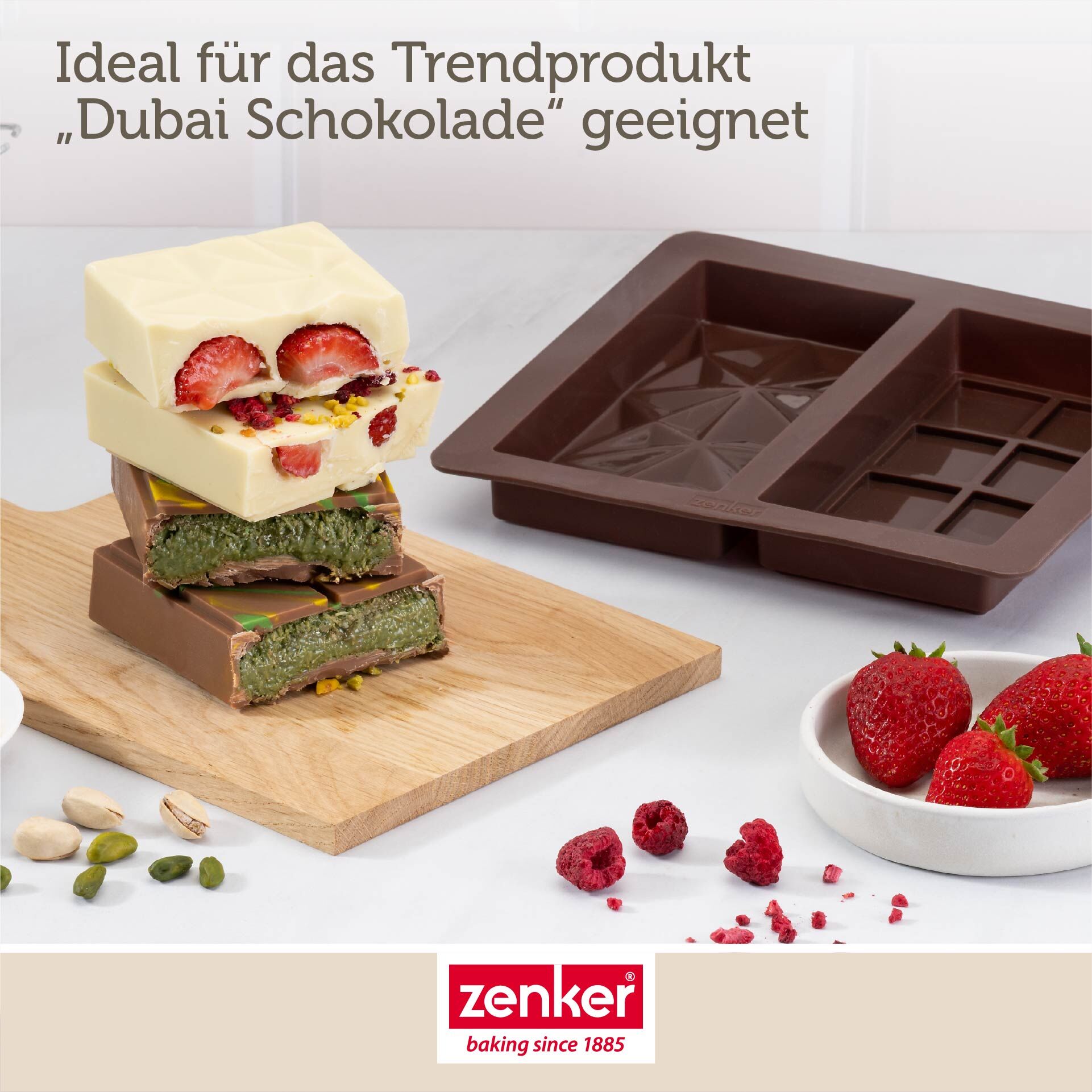 Schokoladenform Dubai-Schokolade, Silikon