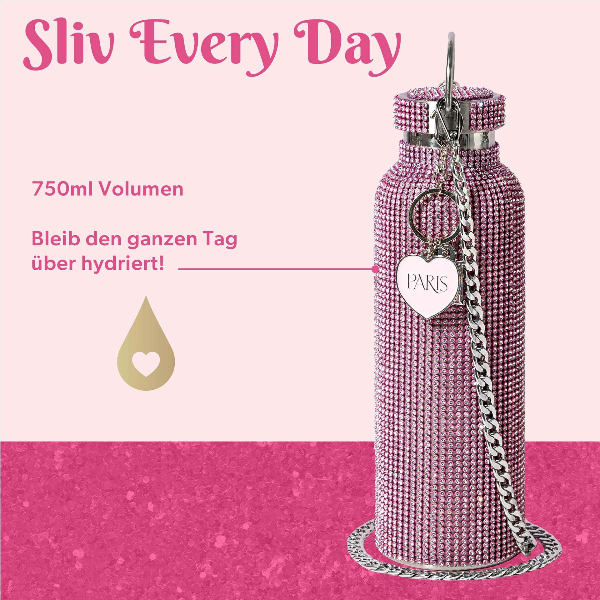 Trinkflasche Pink, 750ml