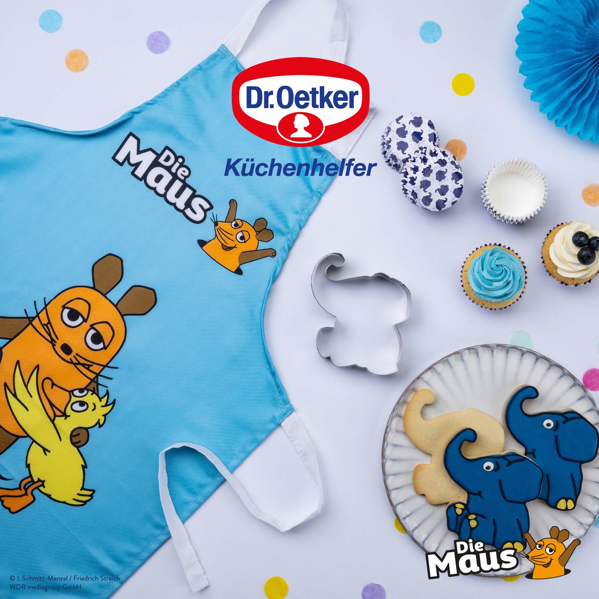 Papier-Backförmchen DieMaus Elefant, Ø5cm, 50 Stk.