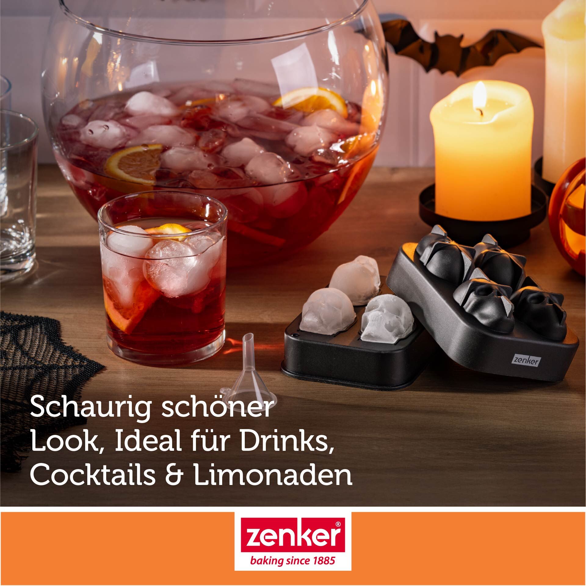 Happy Halloween Baking Eiswürfelformer Totenkopf