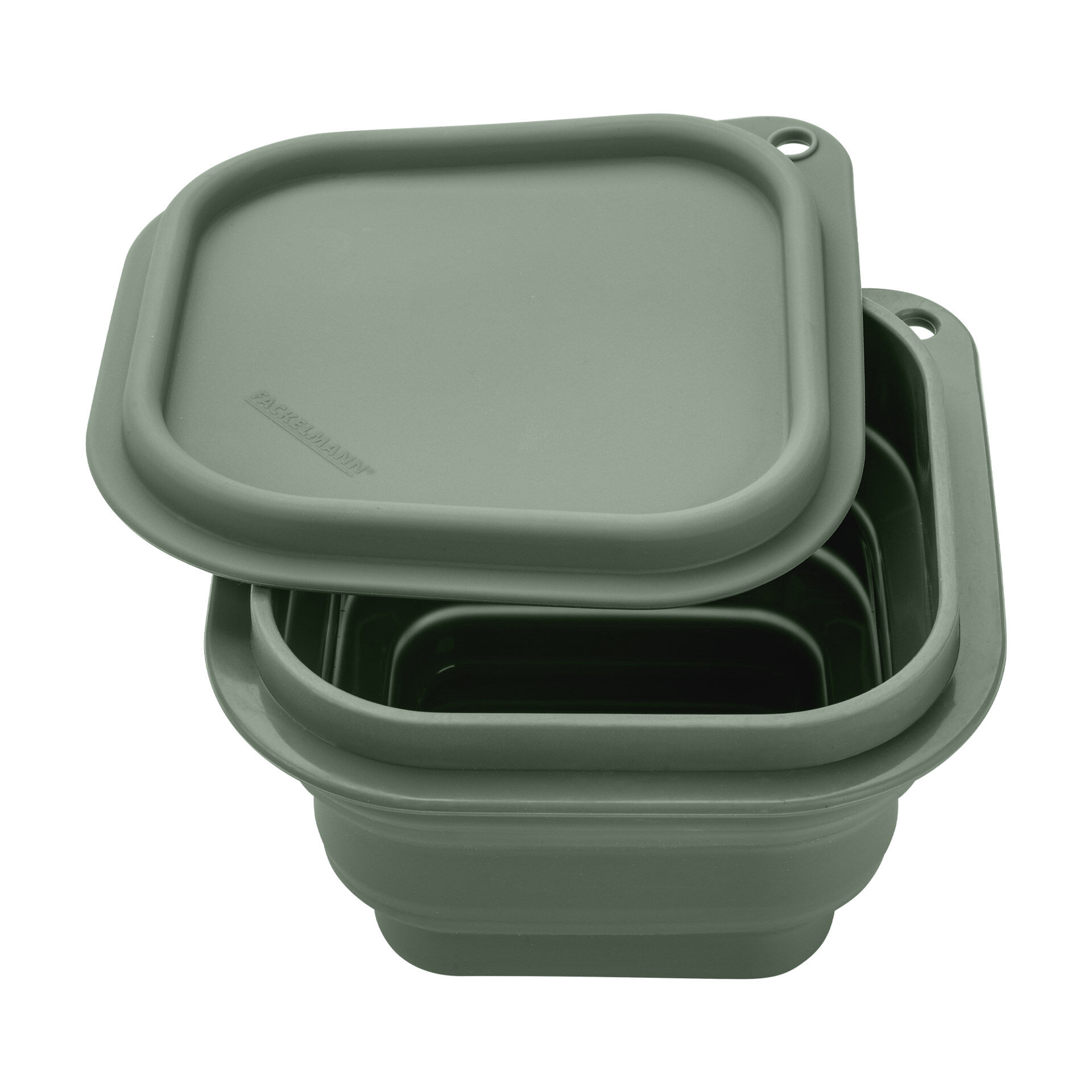 Snack Box Be The Move, faltbar, eckig, 13x13cm, grün
