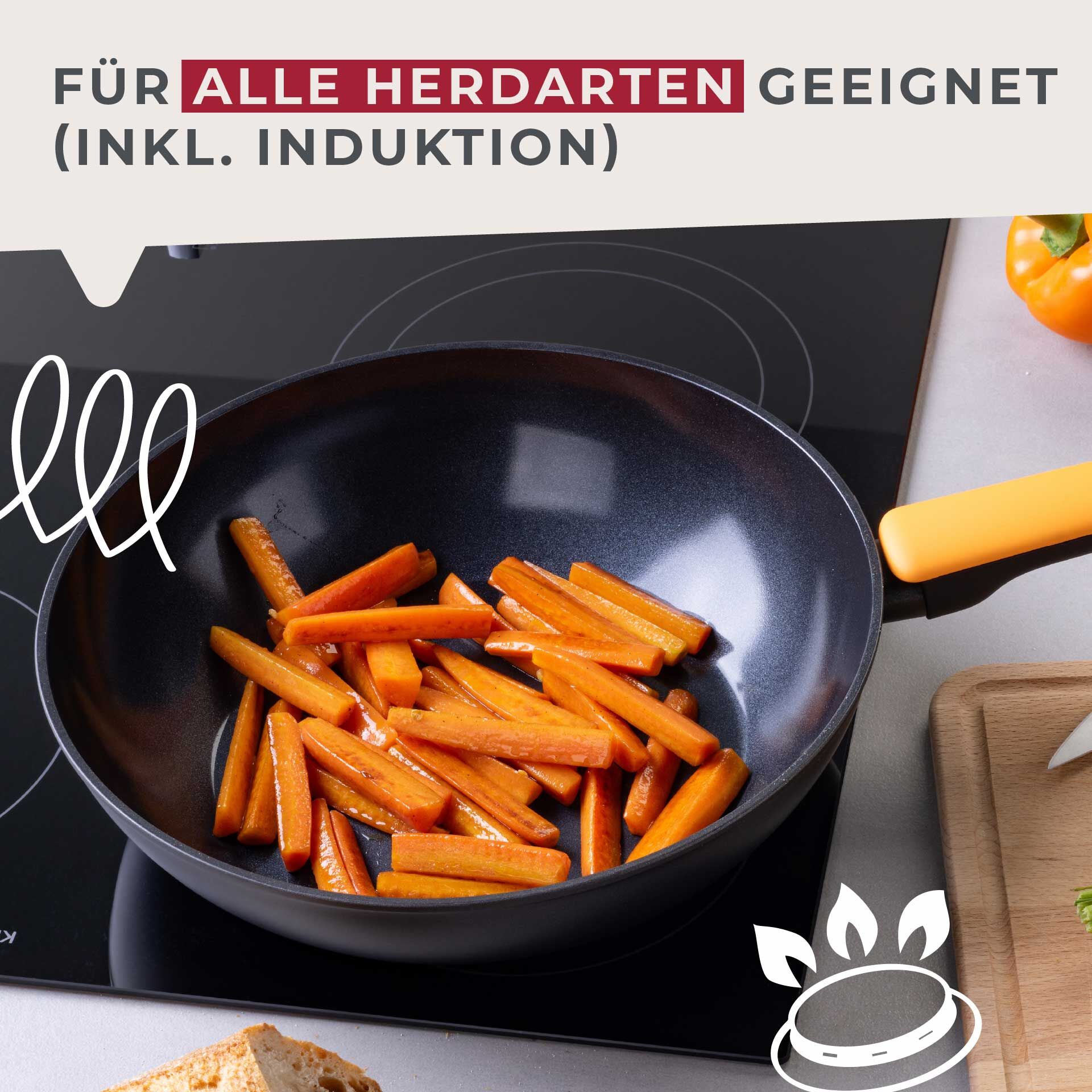 Wokpfanne Soft Collection, Keramik, antihaft, Ø28cm