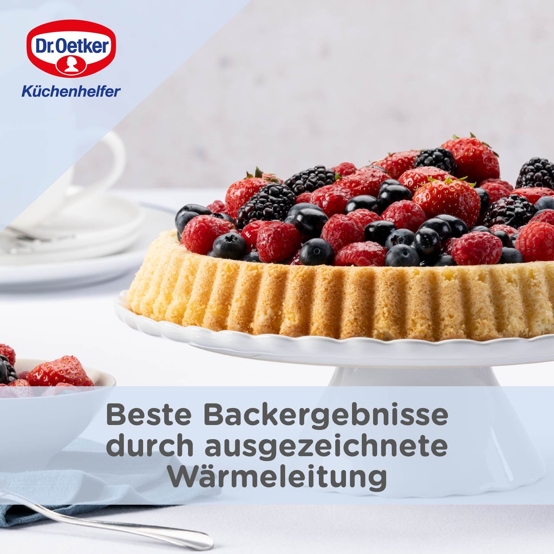 Obstkuchenform Back-Liebe Emaille, Ø28cm