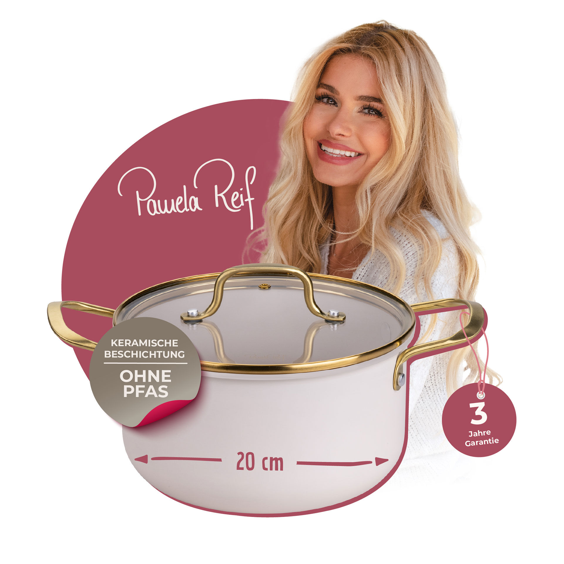 Pamela Reif Kochtopf mit Deckel Signature, Ø20cm