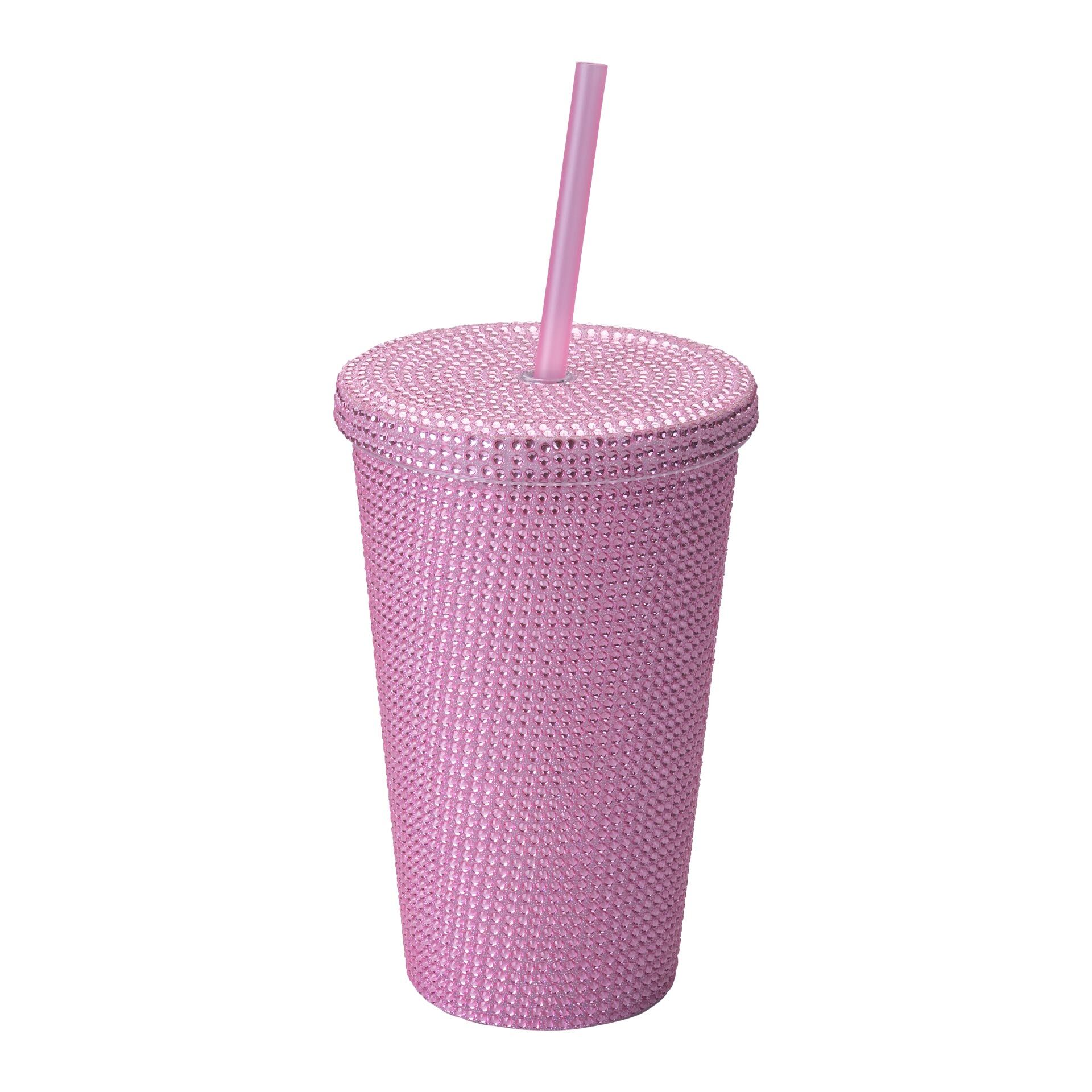 Trinkbecher Pink, Strass, 500ml