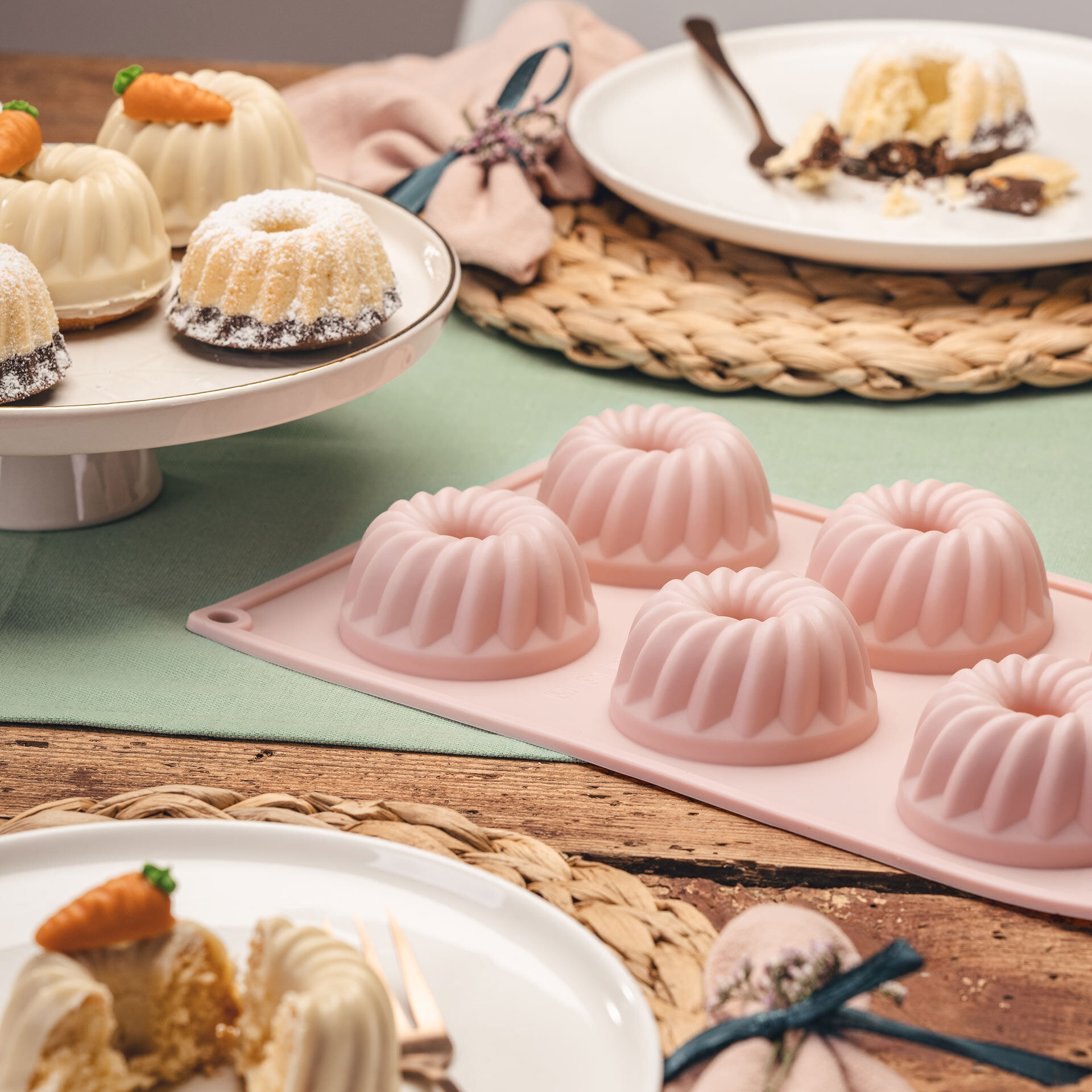 Mini Gugelhupfform Vintage Oster Manufaktur, Silikon