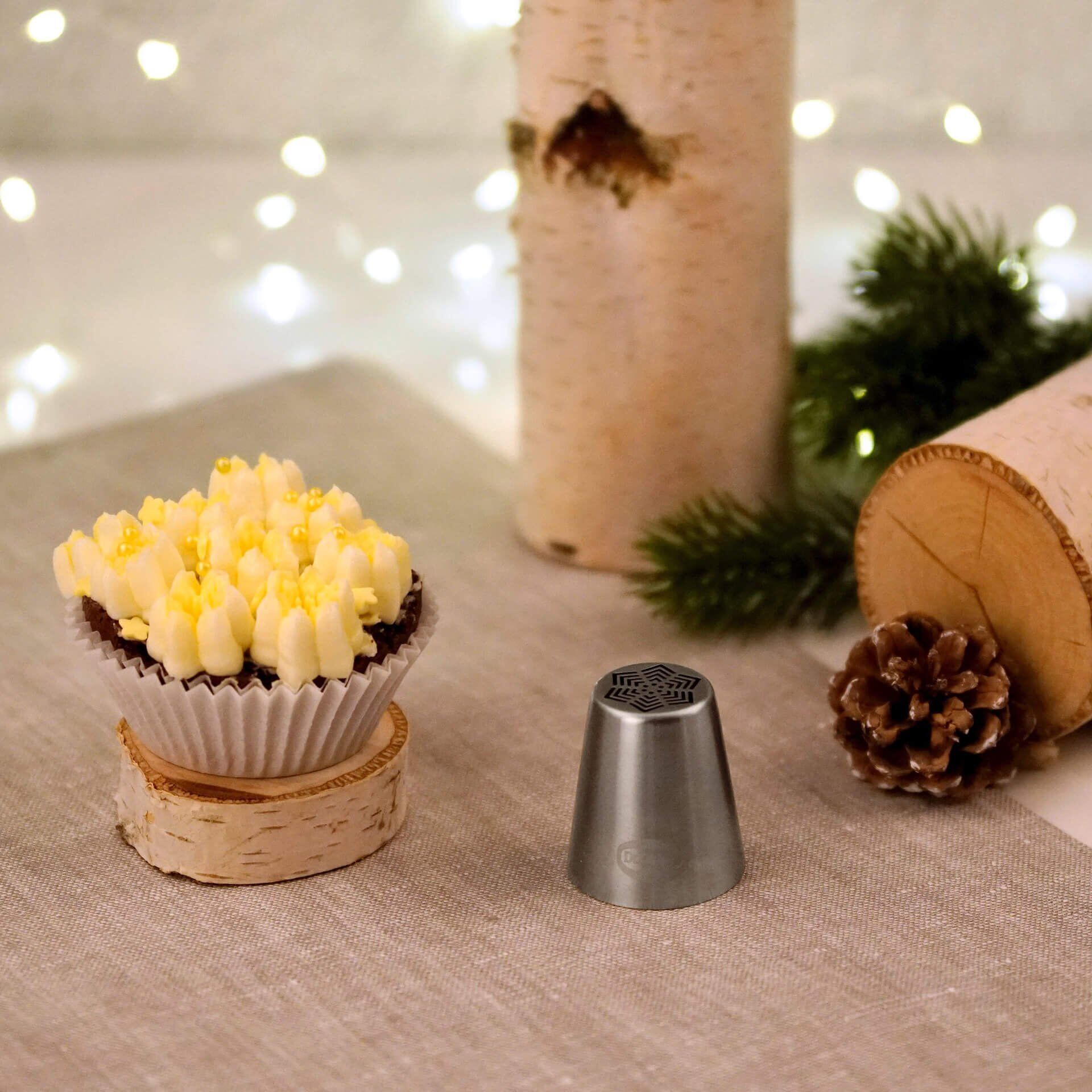 Tülle Stern inkl. 4 Spritzbeutel White Christmas Baking