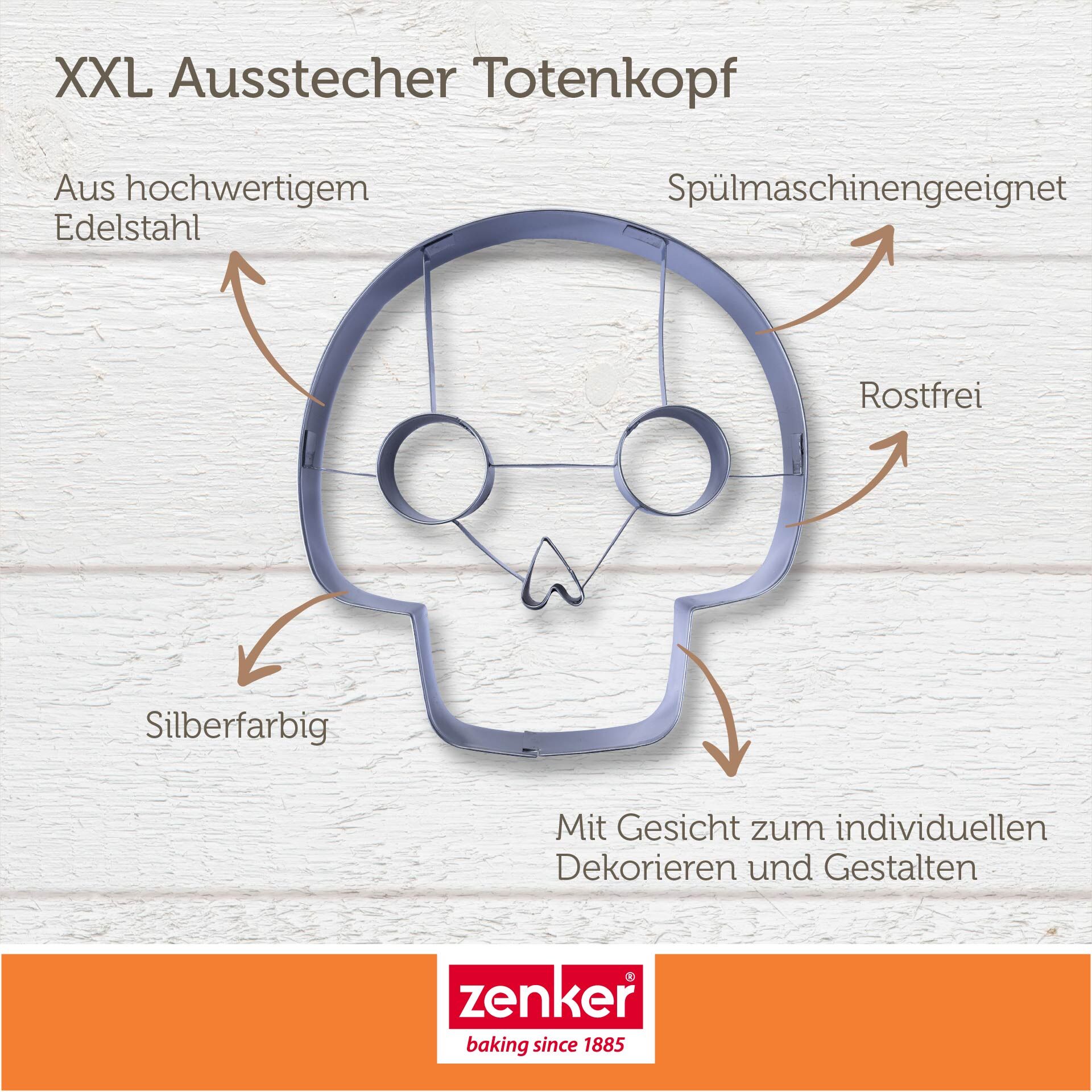 Happy Halloween Baking XXL Ausstecher Totenkopf