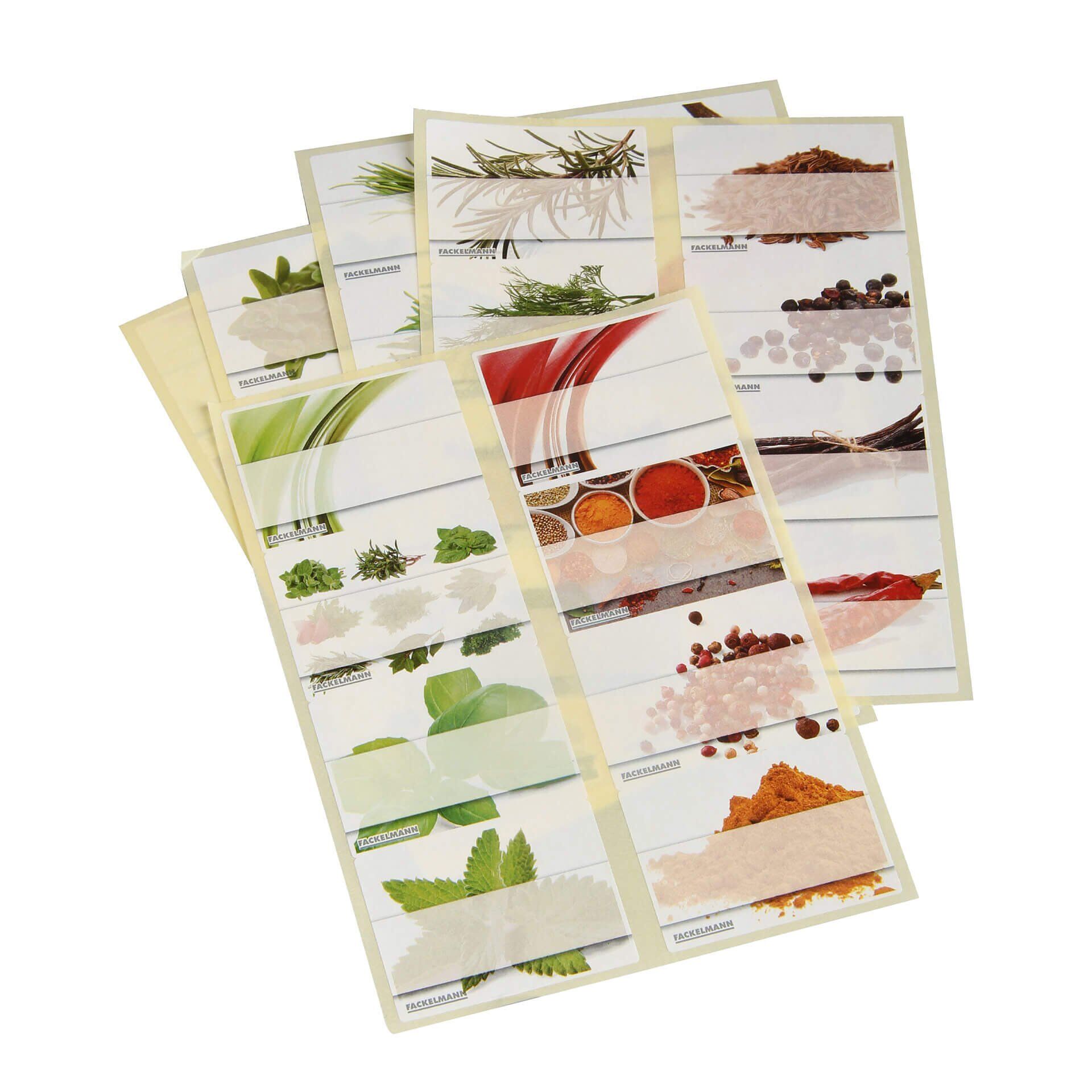 Gewürzetiketten, 64 Stk