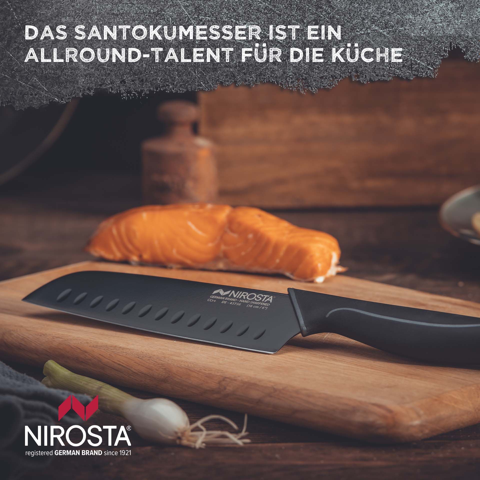 Santokumesser Wave, 16cm Klinge