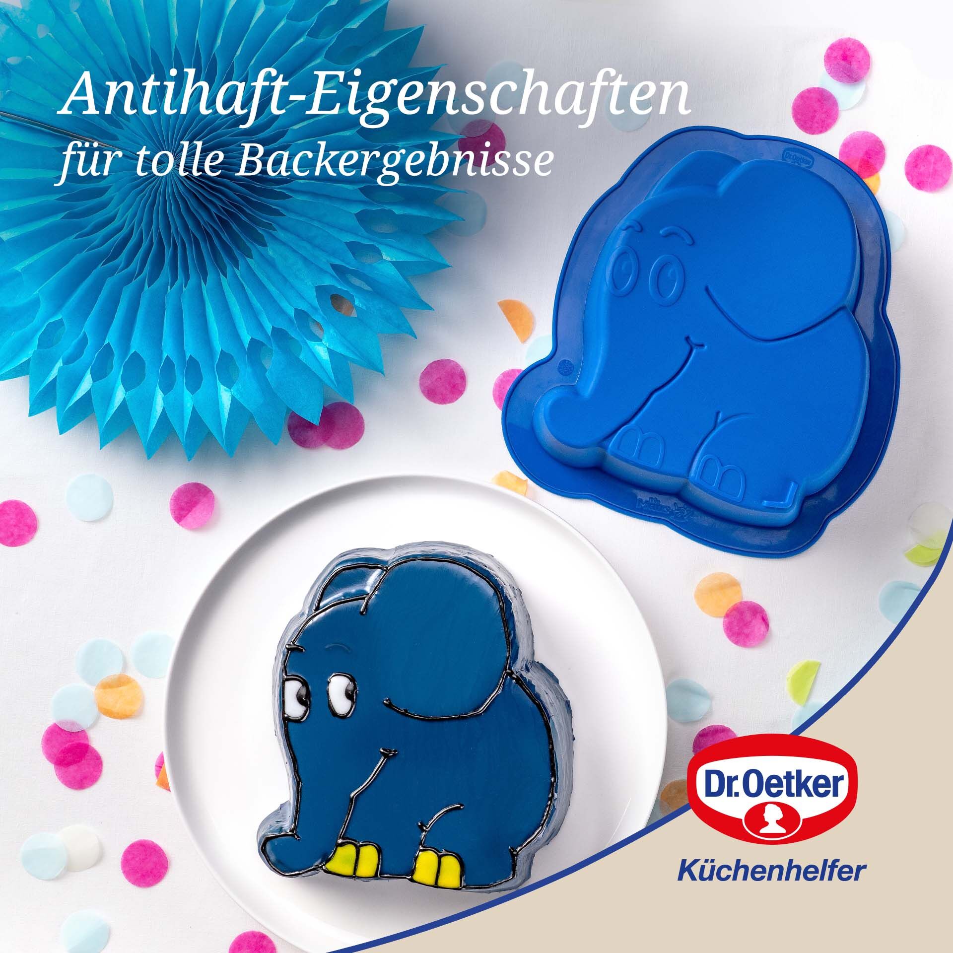 Motivbackform DieMaus Elefant, Silikon