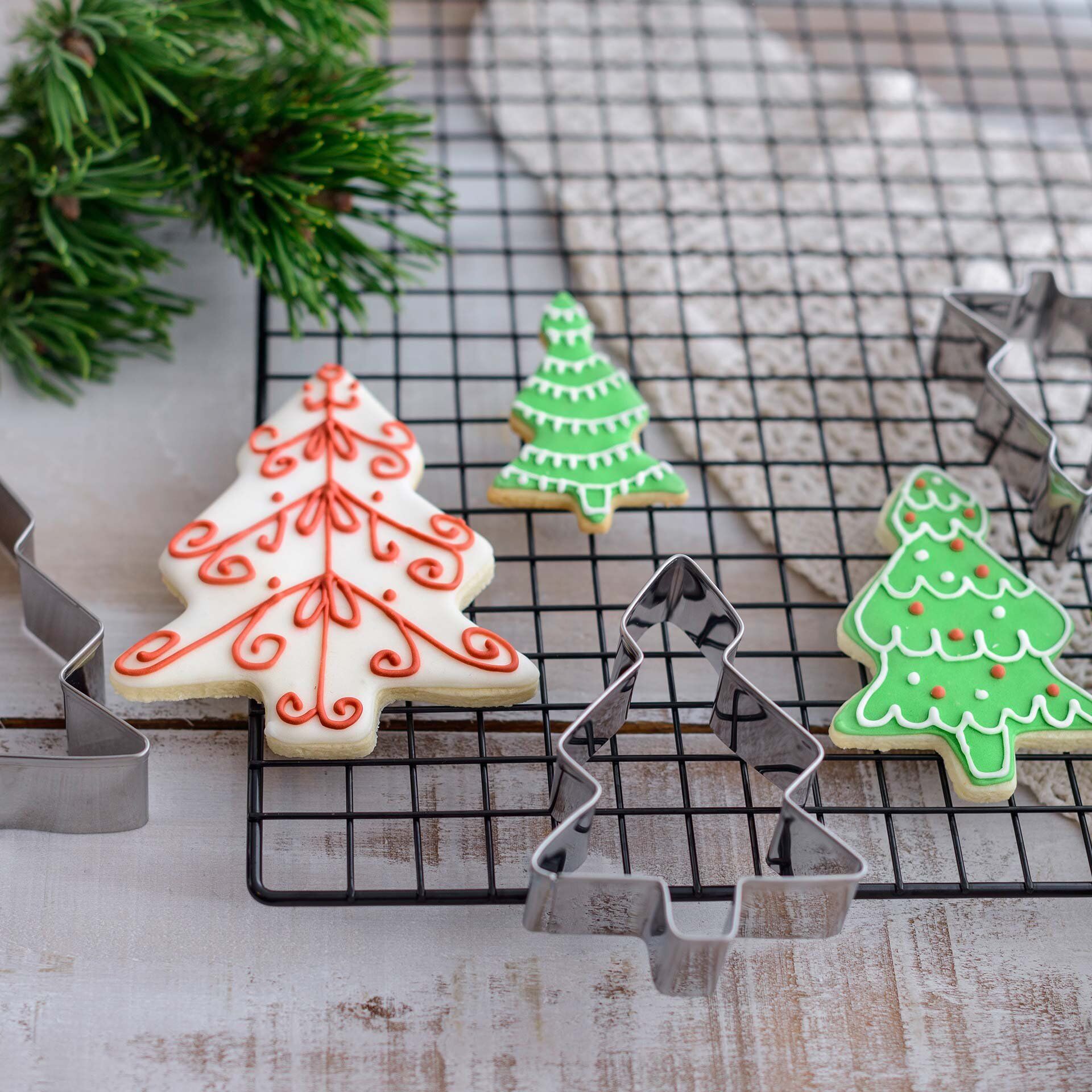 Ausstecher Tannenbaum White Christmas Baking, 3-teilig
