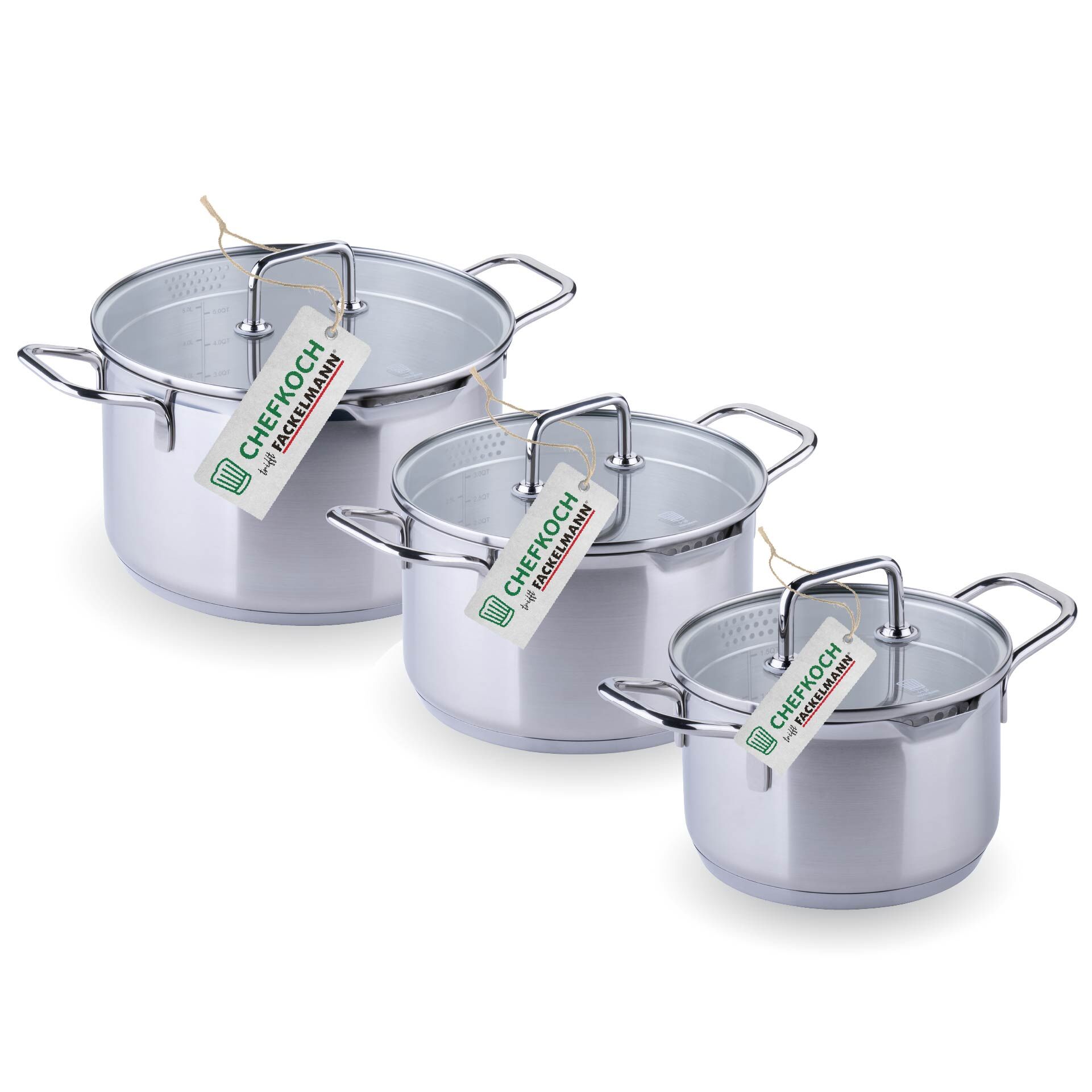 Topfset "Nürnberg", Ø16/20/24cm, 6tlg.