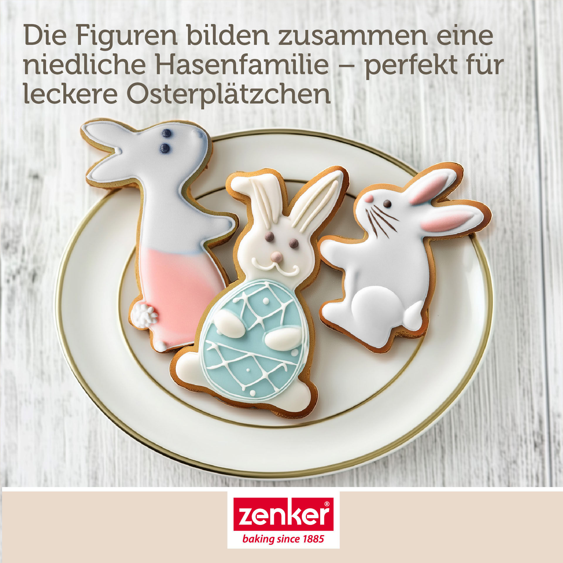 Ausstecher-Set Hasenfamilie, 3-teilig