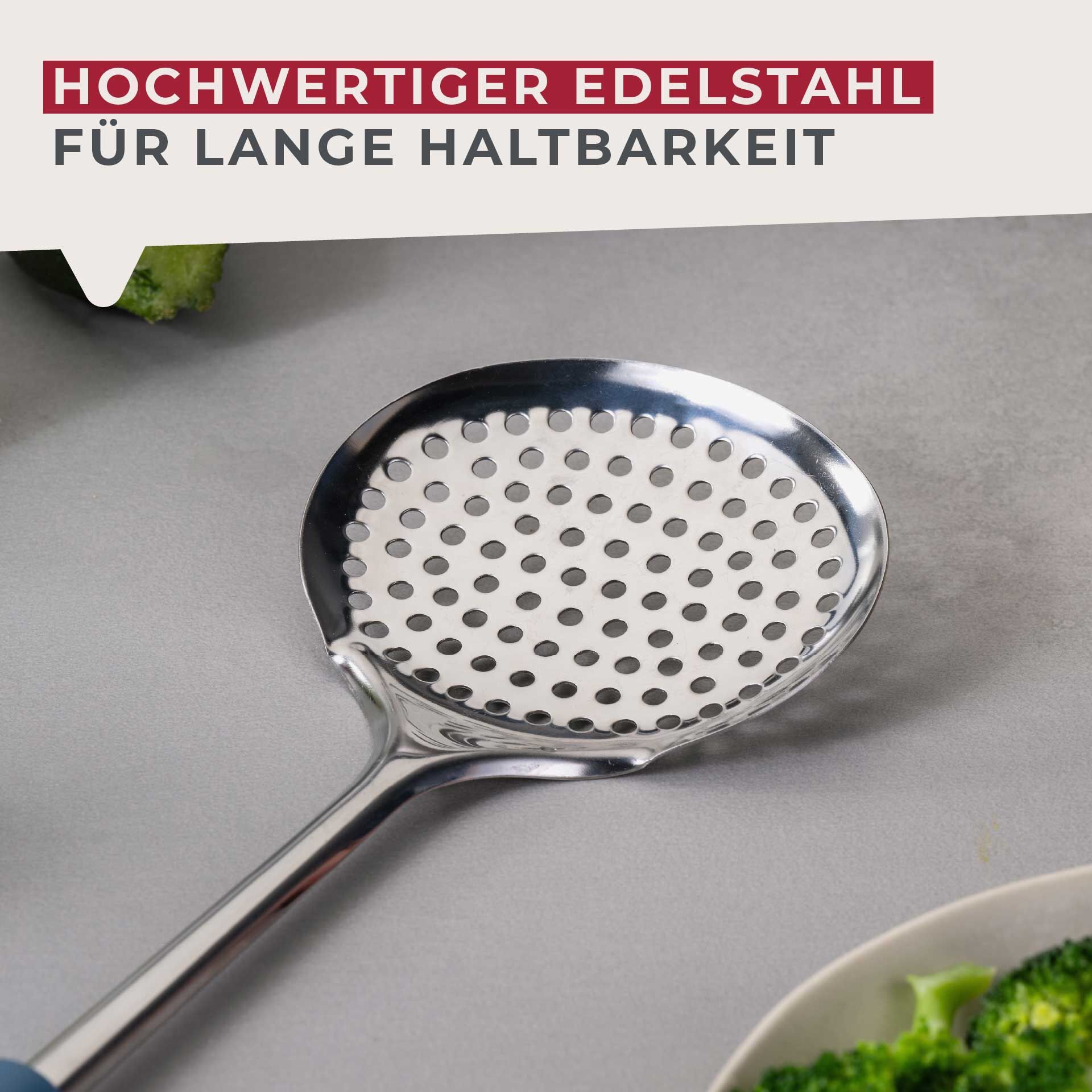 Abseihlöffel Essential, blau