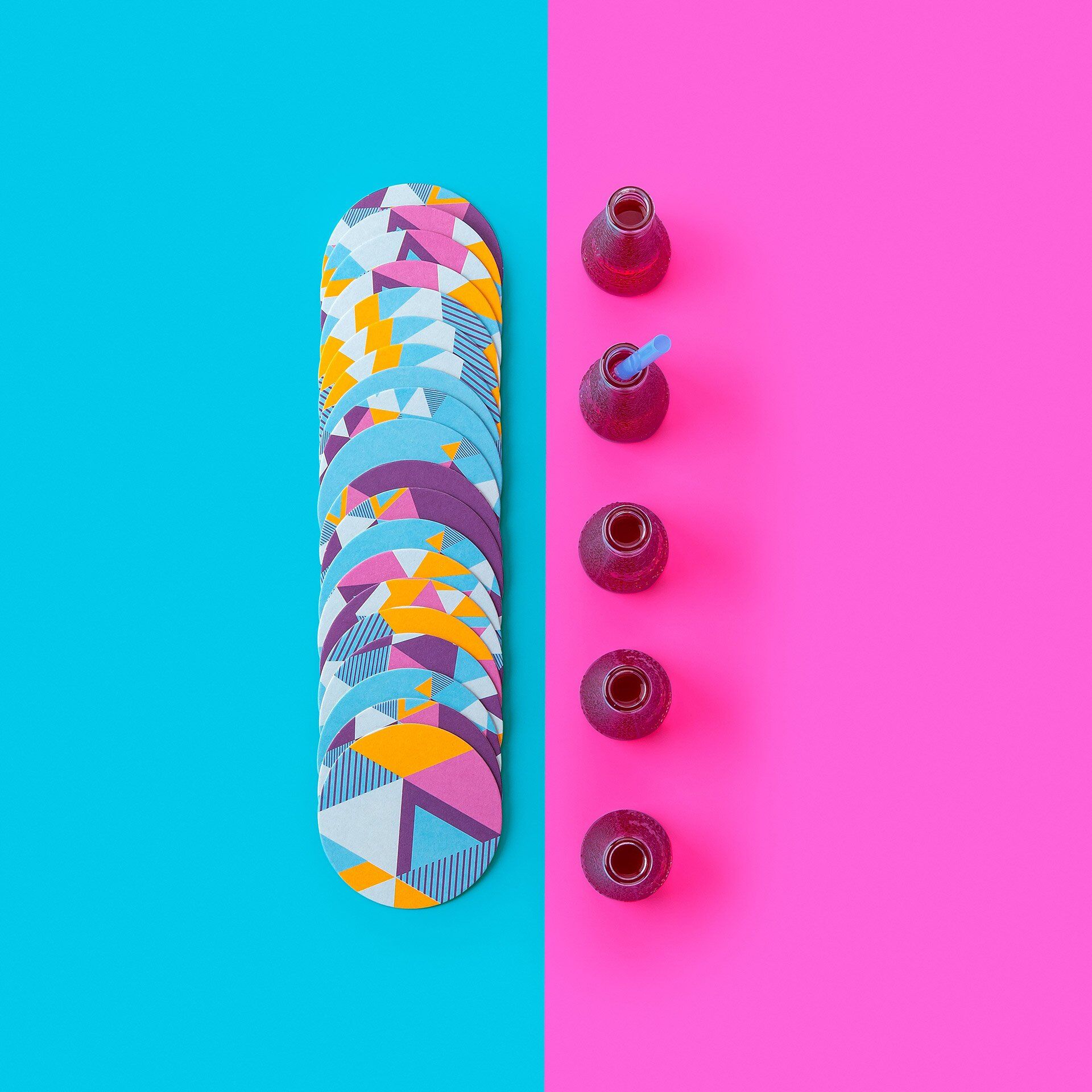 Bierdeckel mit 4 Designs Urban Oasis, 20 Stück