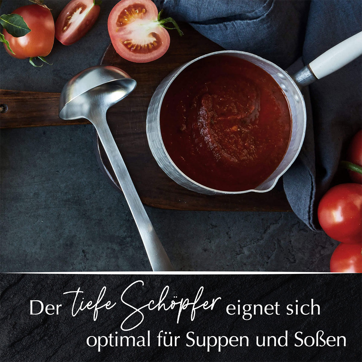 Schöpflöffel Satin, 32cm, Edelstahl