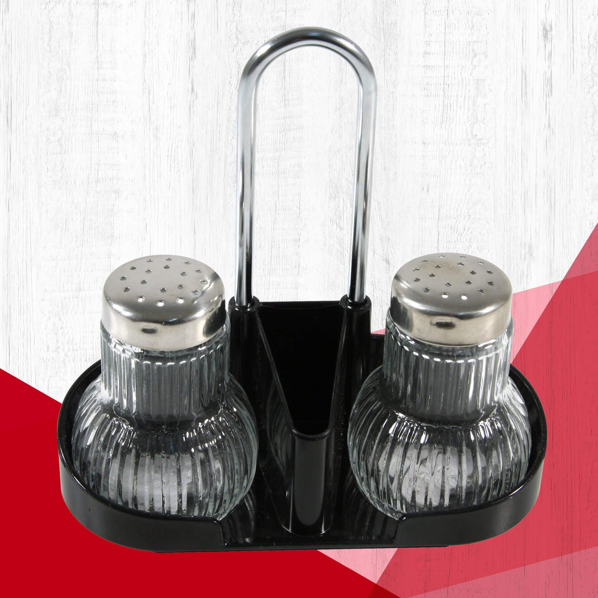 Menage, 13x14x6cm, 3-teilig, schwarz