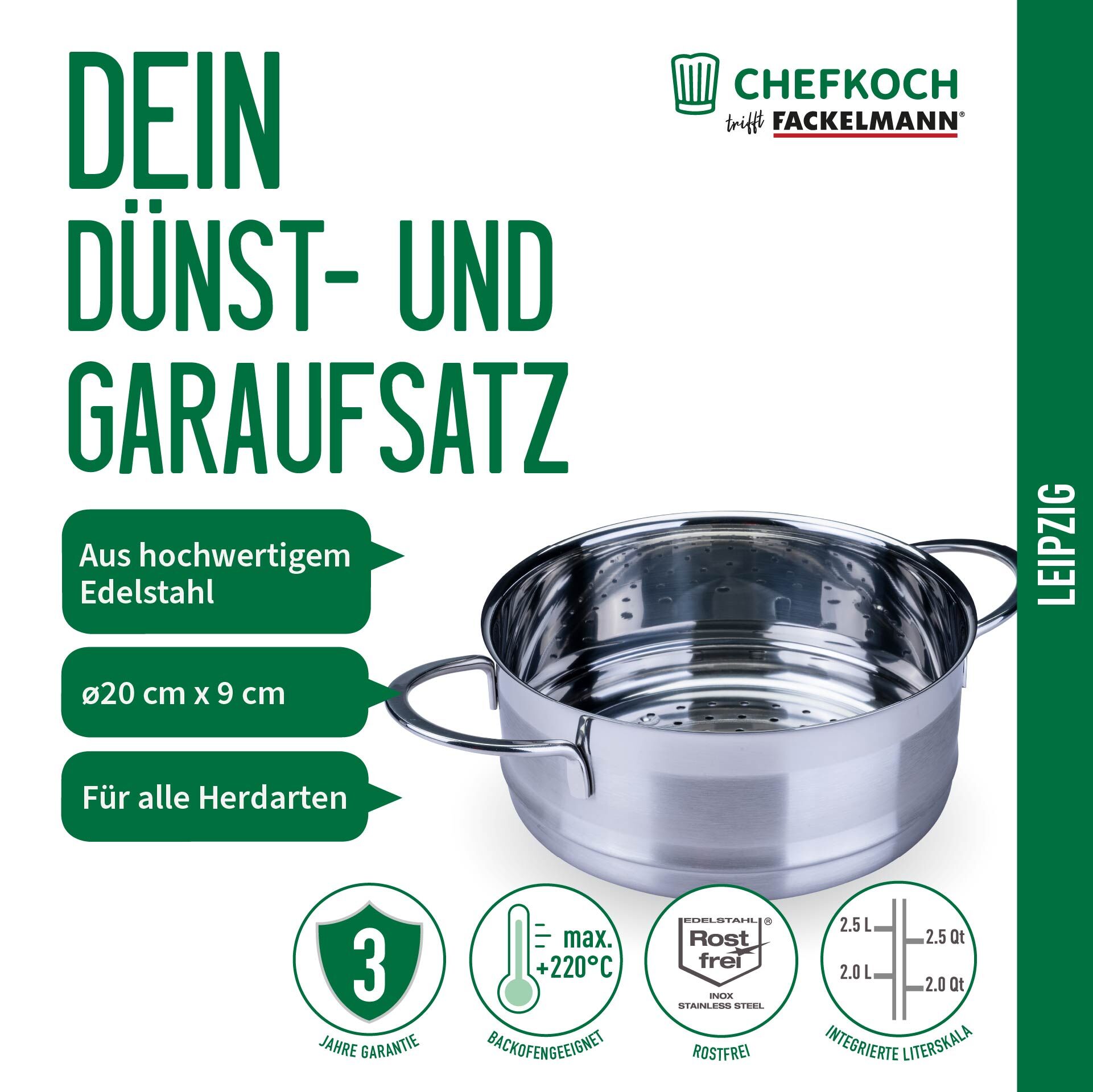 Dunst-/Garaufsatz Leipzig, Ø20cm